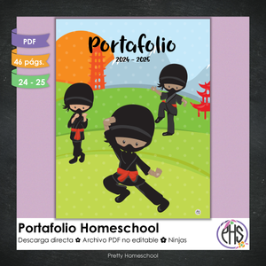 Portafolio homeschooler 2024 - 2025 Ninjas - DIGITAL SOLAMENTE