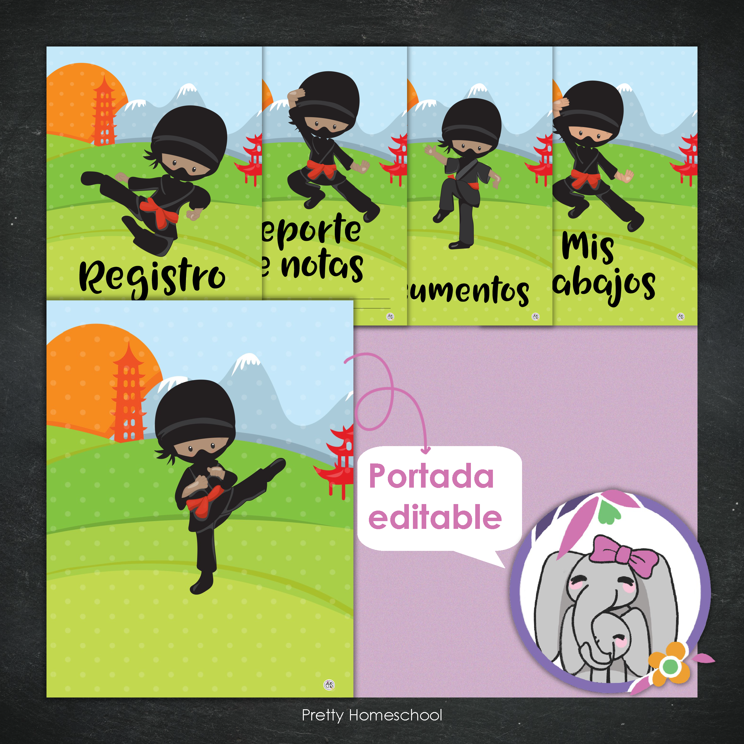 Portafolio homeschooler 2024 - 2025 Ninjas - DIGITAL SOLAMENTE