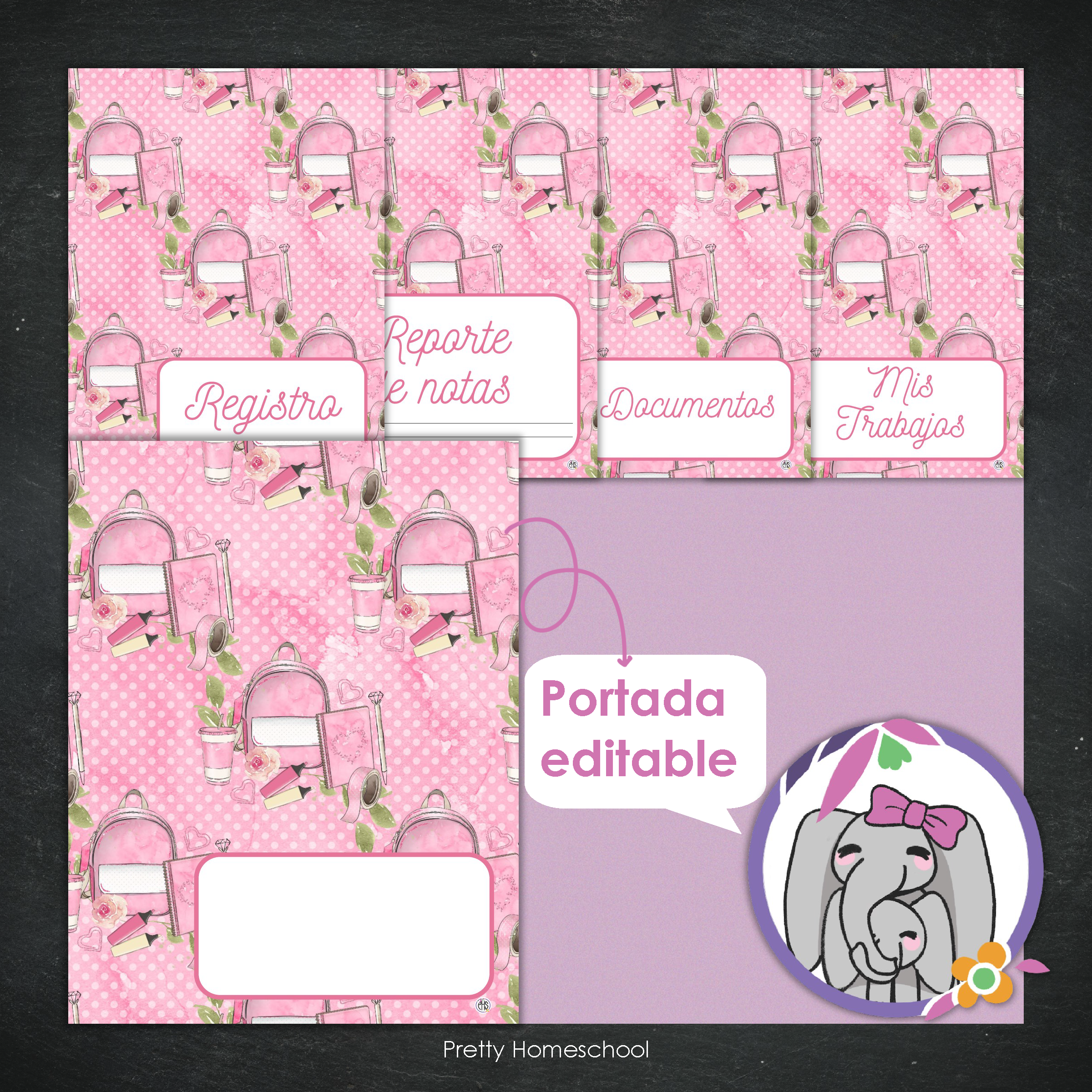 Portafolio homeschooler 2024 - 2025 Pink School - DIGITAL SOLAMENTE