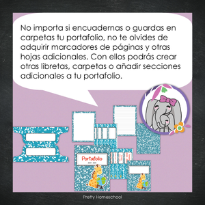 Portafolio homeschooler 2024 - 2025 Escuelita animal * Impreso / Impreso + Digital *