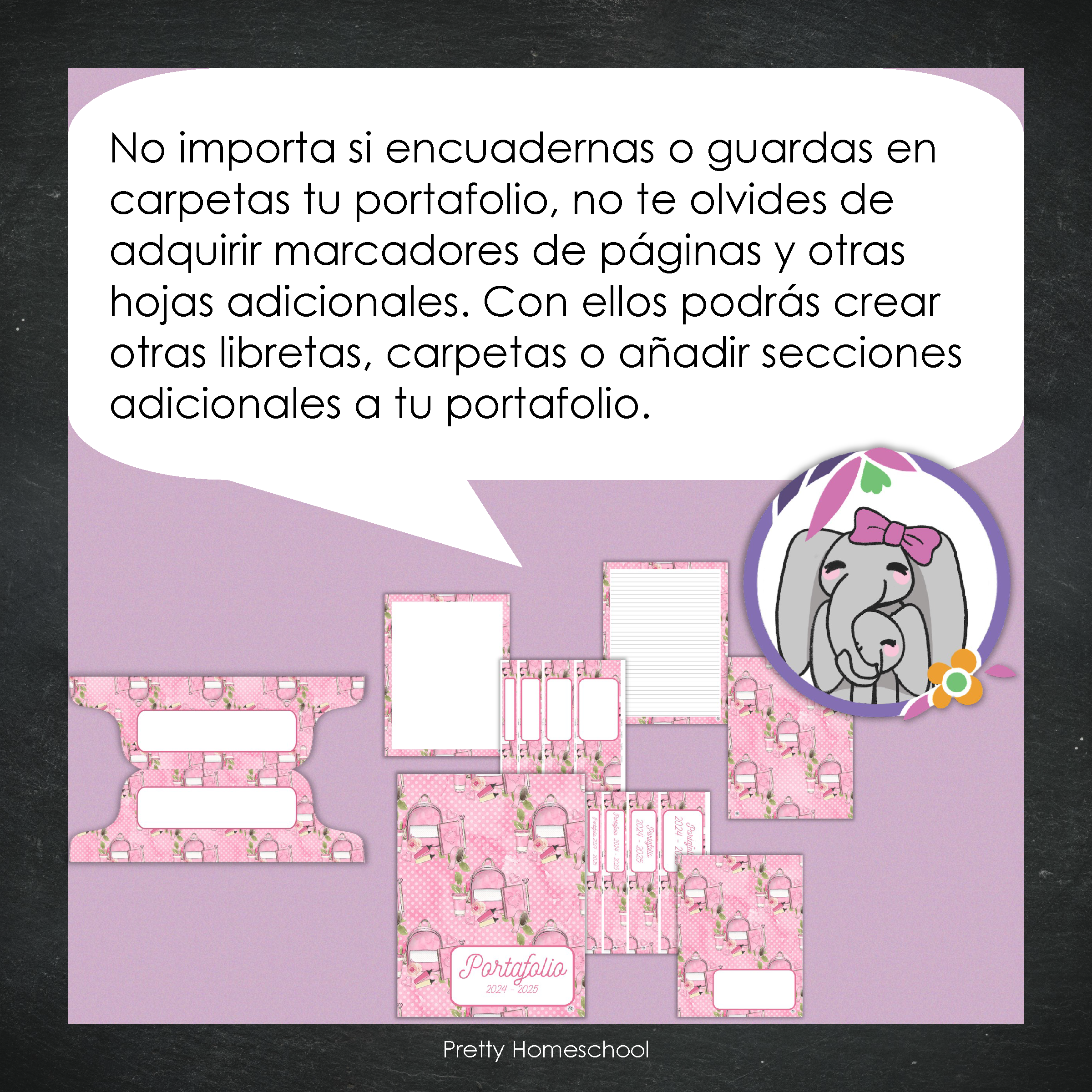 Portafolio homeschooler 2024 - 2025 Pink School - DIGITAL SOLAMENTE