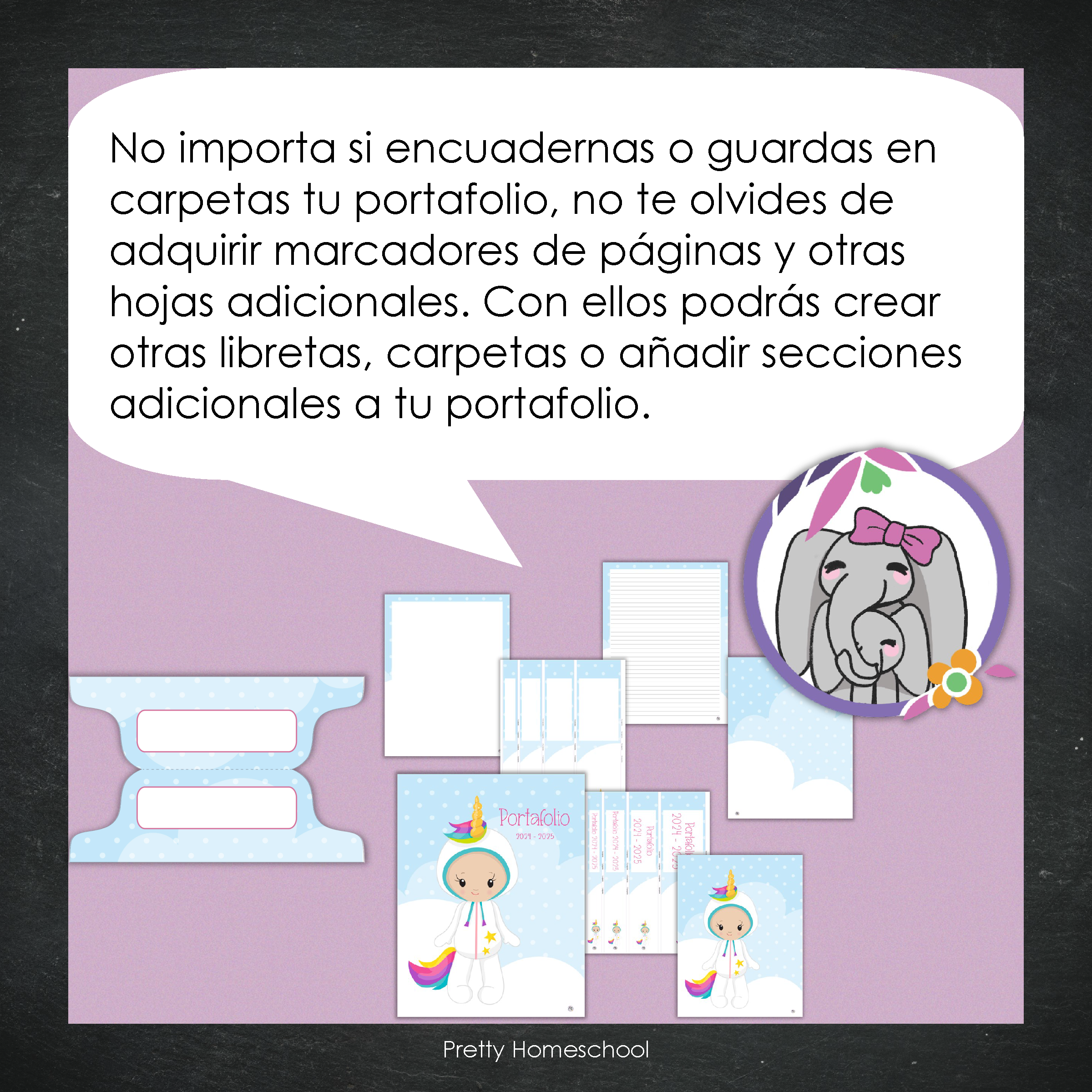 Portafolio homeschooler 2024 - 2025 Quiero ser unicornio - DIGITAL SOLAMENTE