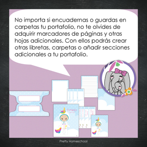 Portafolio homeschooler 2024 - 2025 Quiero ser unicornio * Impreso / Impreso + Digital *