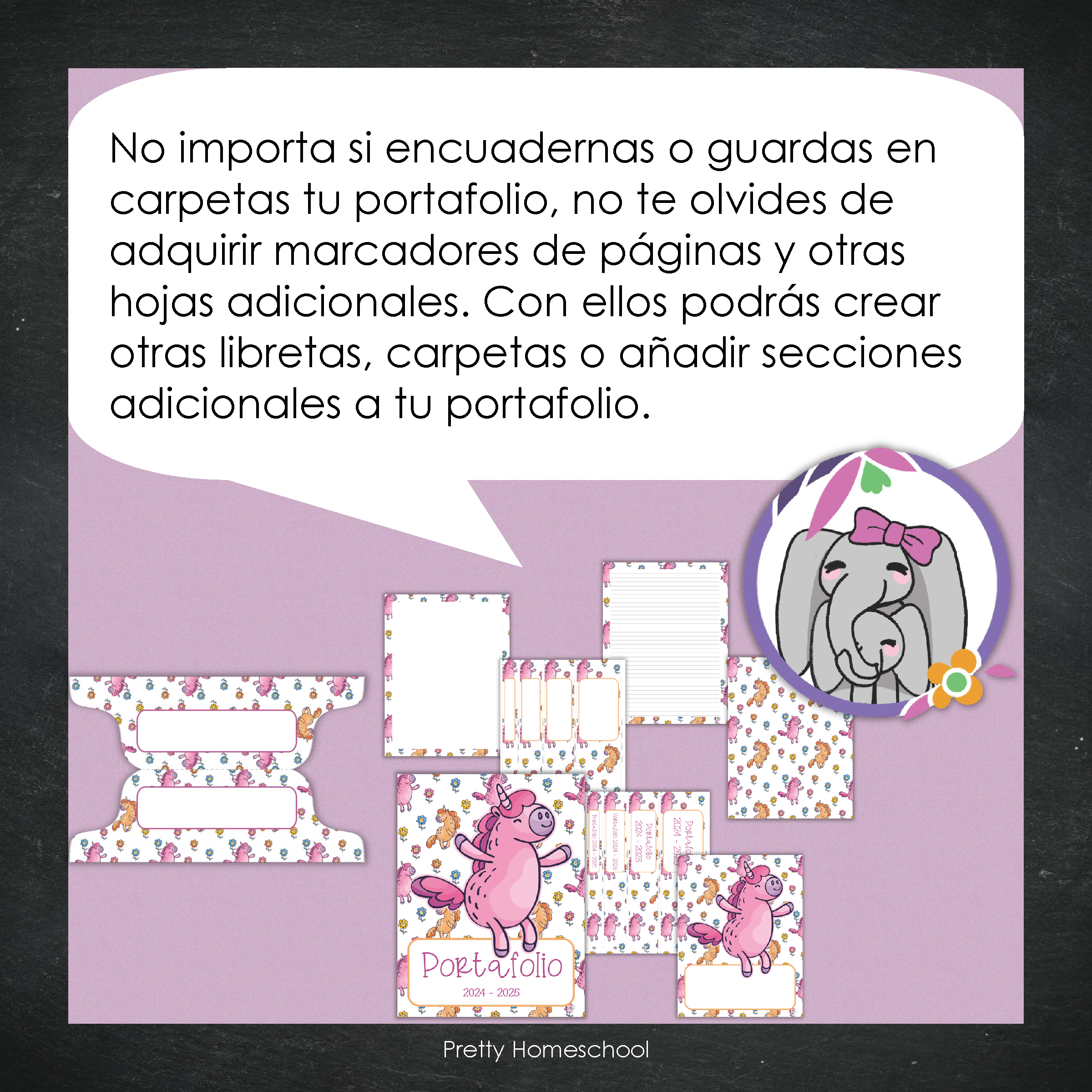 Portafolio homeschooler 2024 - 2025 Unicornios - DIGITAL SOLAMENTE