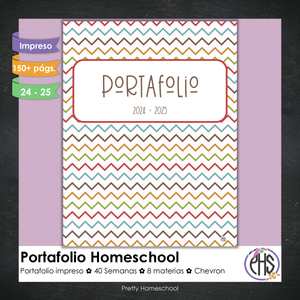 Portafolio homeschooler 2024 - 2025 Chevron * Impreso / Impreso + Digital *