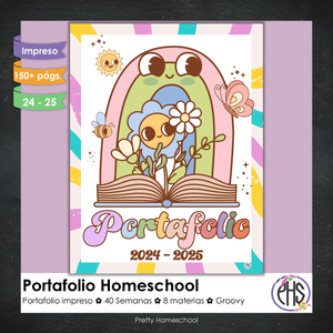 Portafolio homeschooler 2024 - 2025 Groovy * Impreso / Impreso + Digital *