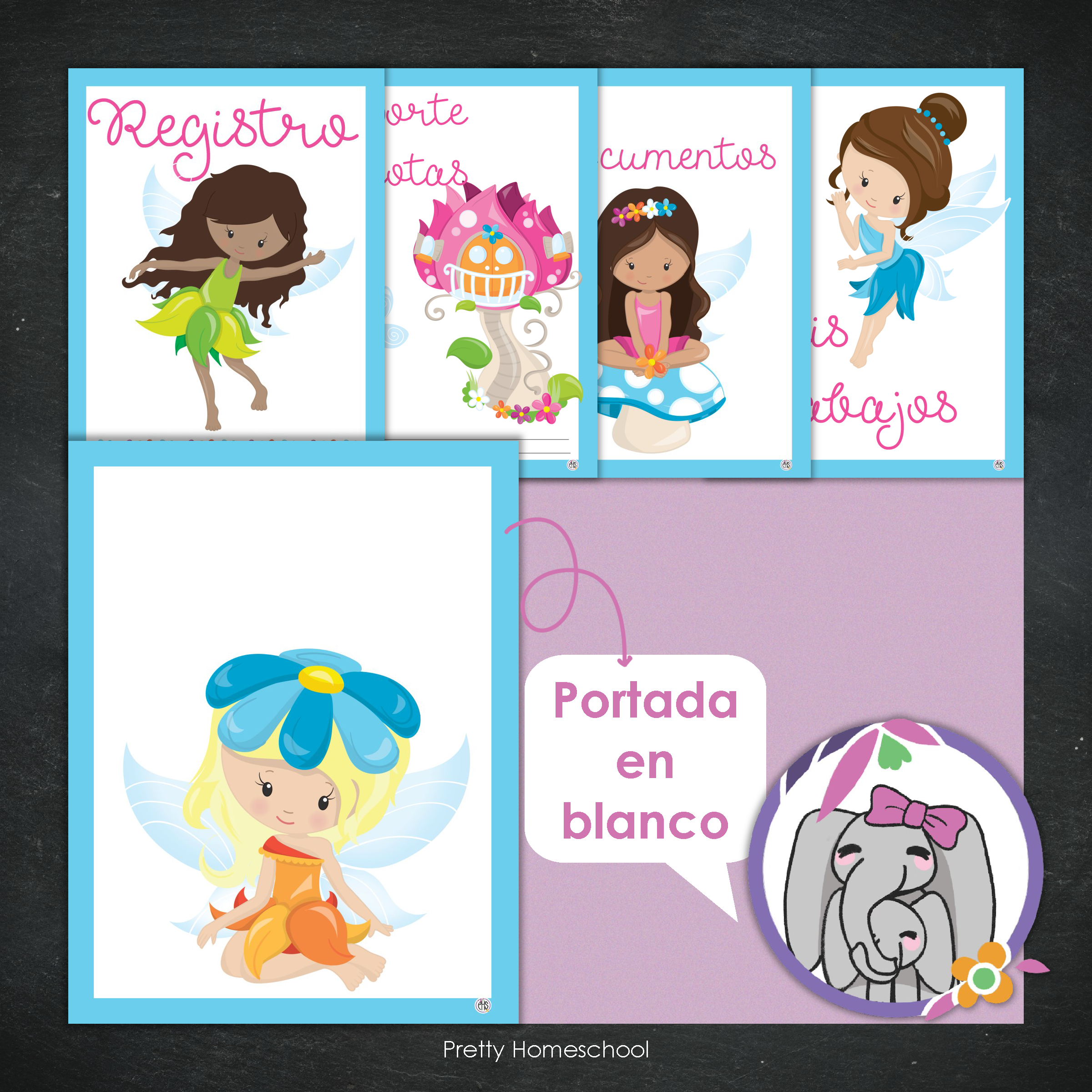 Portafolio homeschooler 2024 - 2025 Fairies * Impreso / Impreso + Digital *