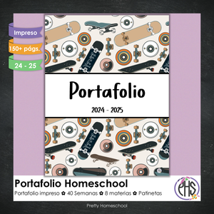 Portafolio homeschooler 2024 - 2025 Patinetas * Impreso / Impreso + Digital *