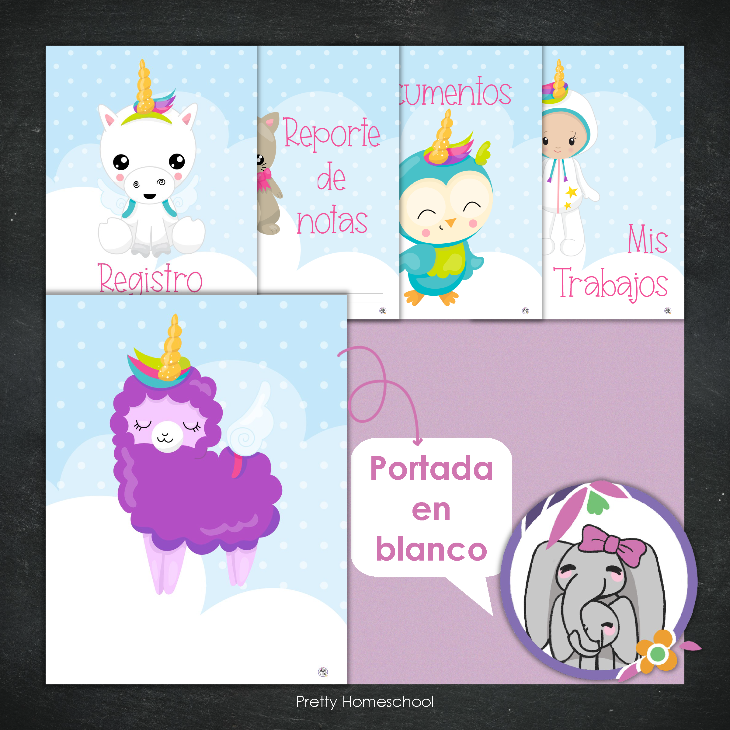 Portafolio homeschooler 2024 - 2025 Quiero ser unicornio * Impreso / Impreso + Digital *