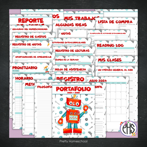 Portafolio homeschooler 2024 - 2025 Robots * Impreso / Impreso + Digital *