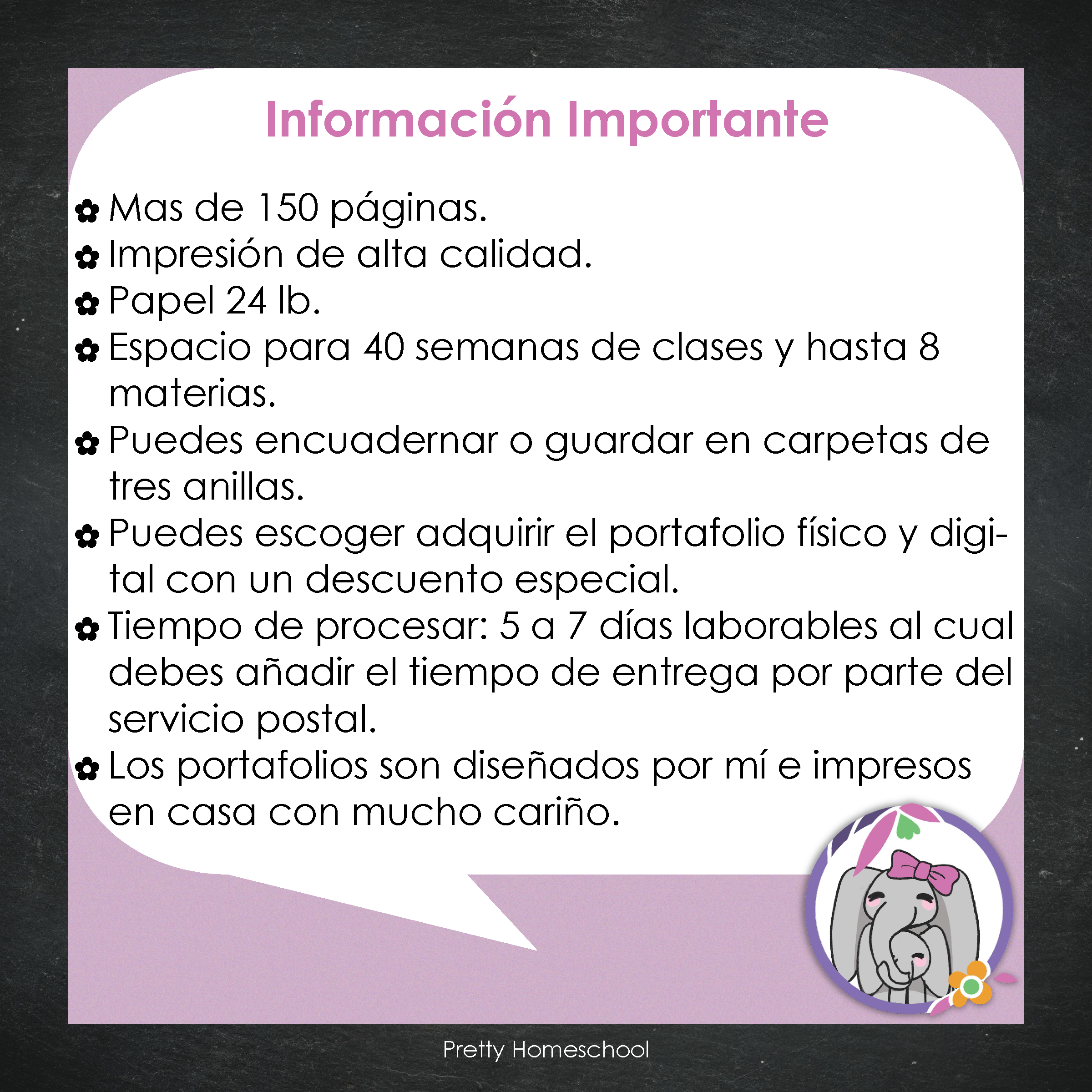 Portafolio homeschooler 2024 - 2025 Arcoiris * Impreso / Impreso + Digital *