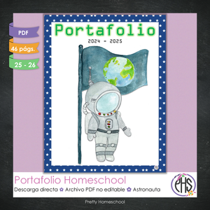 Portafolio Homeschooler 2025–2026 – Astronauta (Digital SOLAMENTE)