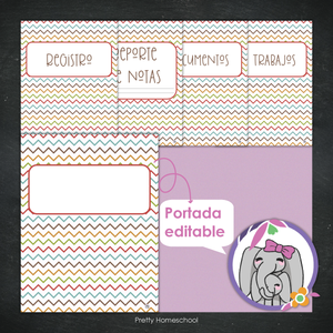 Portafolio Homeschooler 2025–2026 – Autumn Chevron (Digital SOLAMENTE)