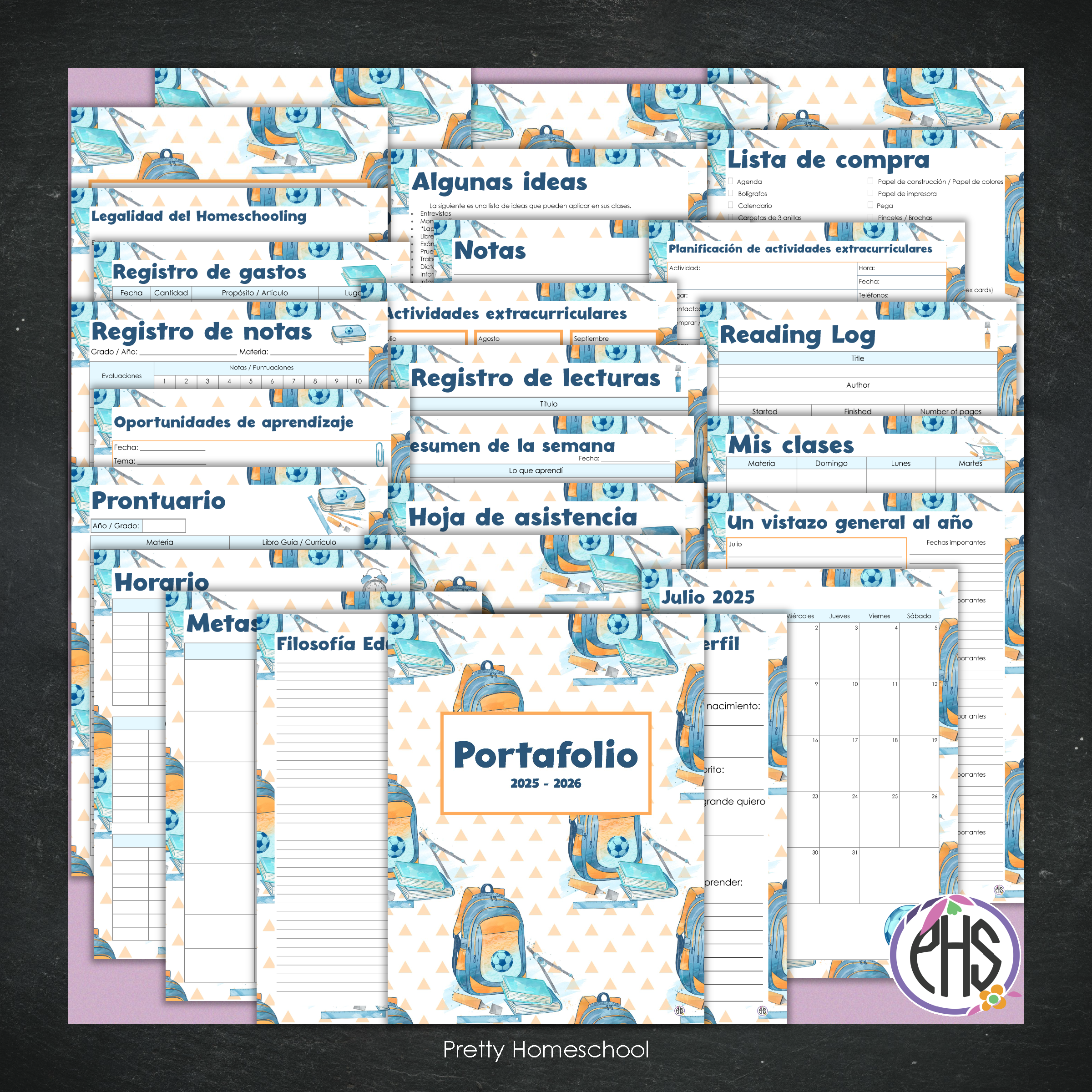 Portafolio Homeschooler 2025–2026 – Blue School (Digital SOLAMENTE)