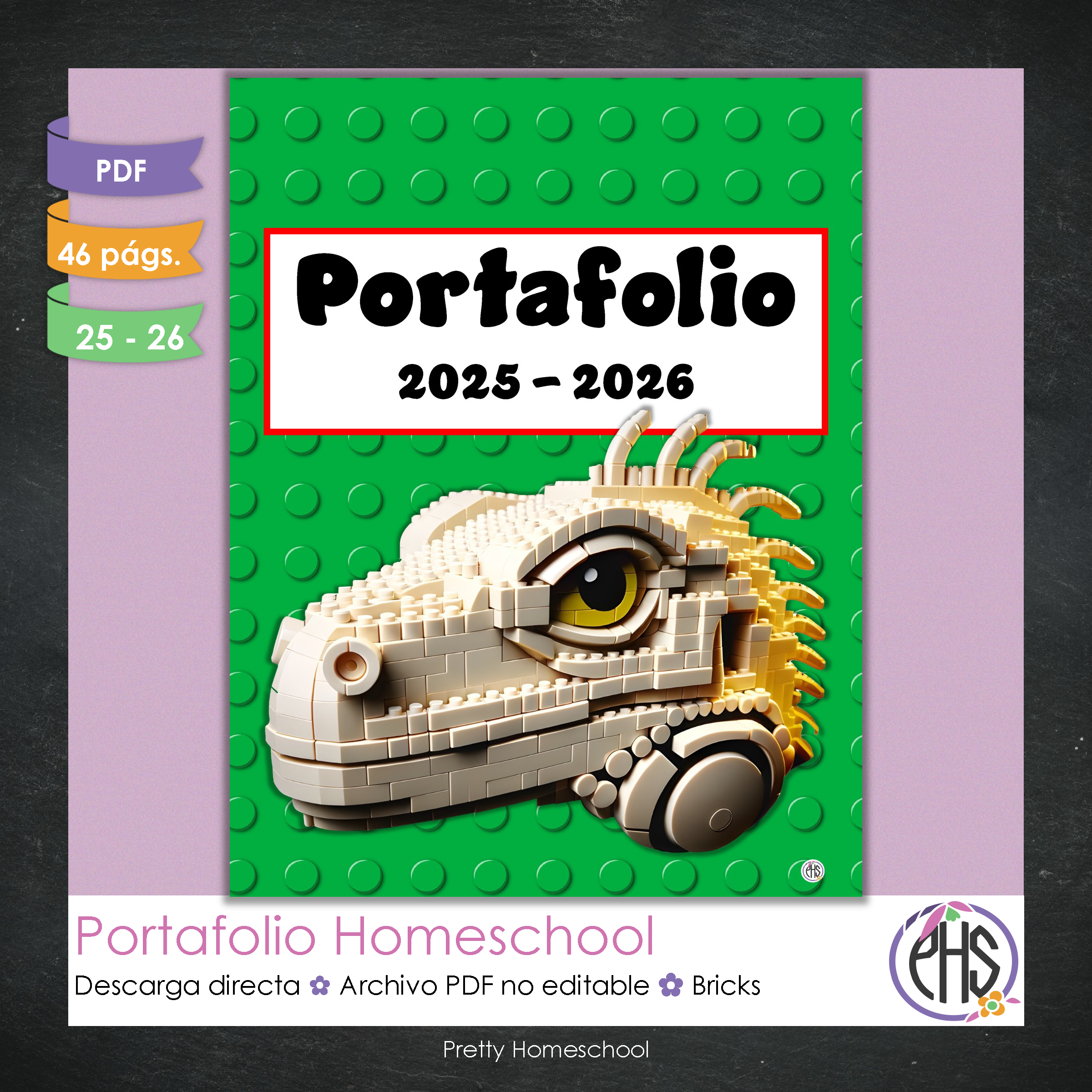 Portafolio Homeschooler 2025–2026 – Bricks (Digital SOLAMENTE)