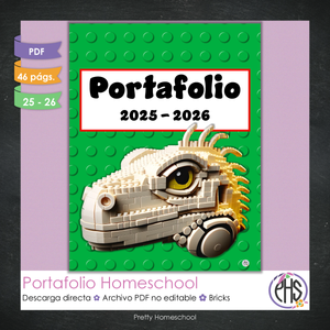 Portafolio Homeschooler 2025–2026 – Bricks (Digital SOLAMENTE)