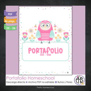 Portafolio Homeschooler 2025–2026 – Buhos y Flores (Digital SOLAMENTE)