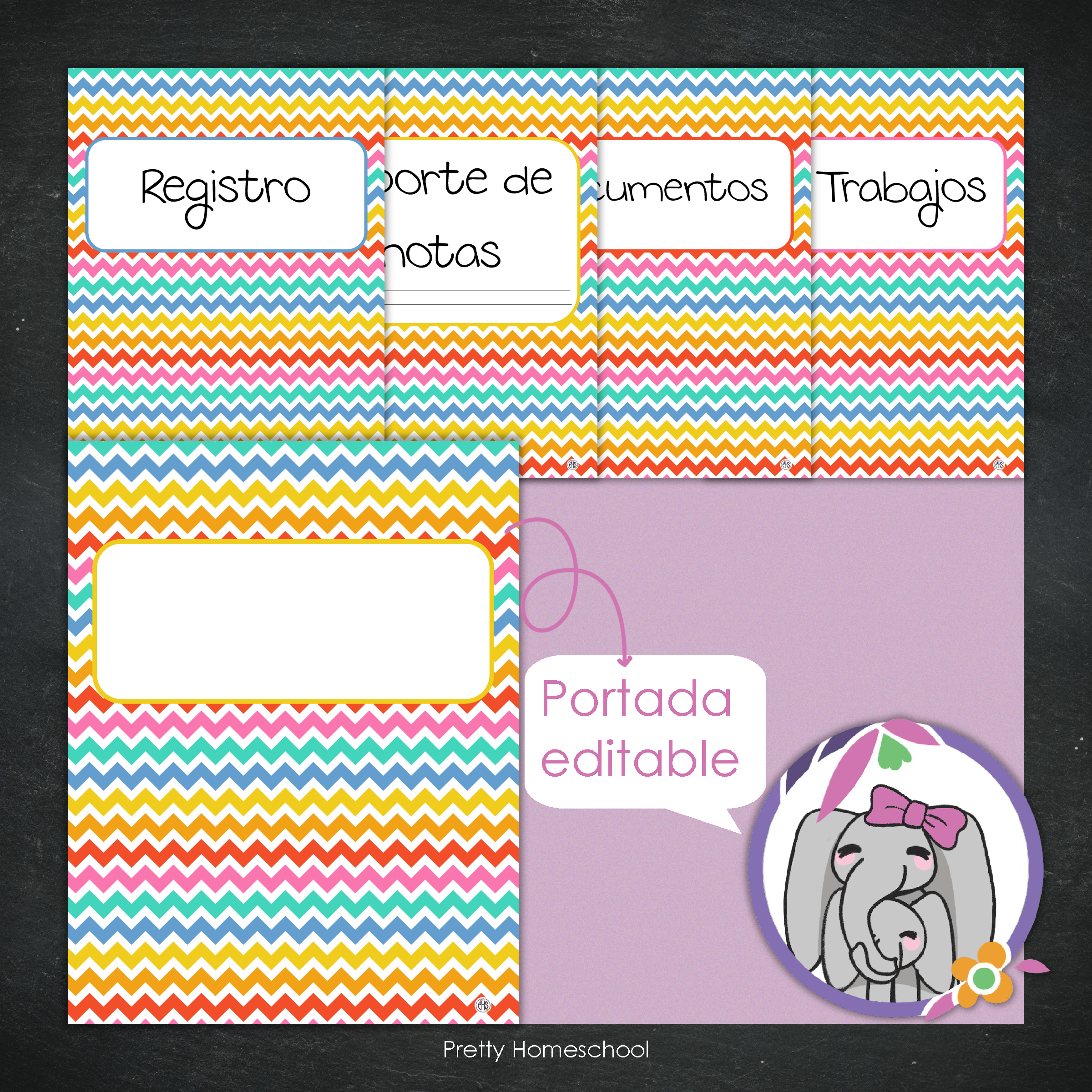 Portafolio Homeschooler 2025–2026 – Chevron (Digital SOLAMENTE)