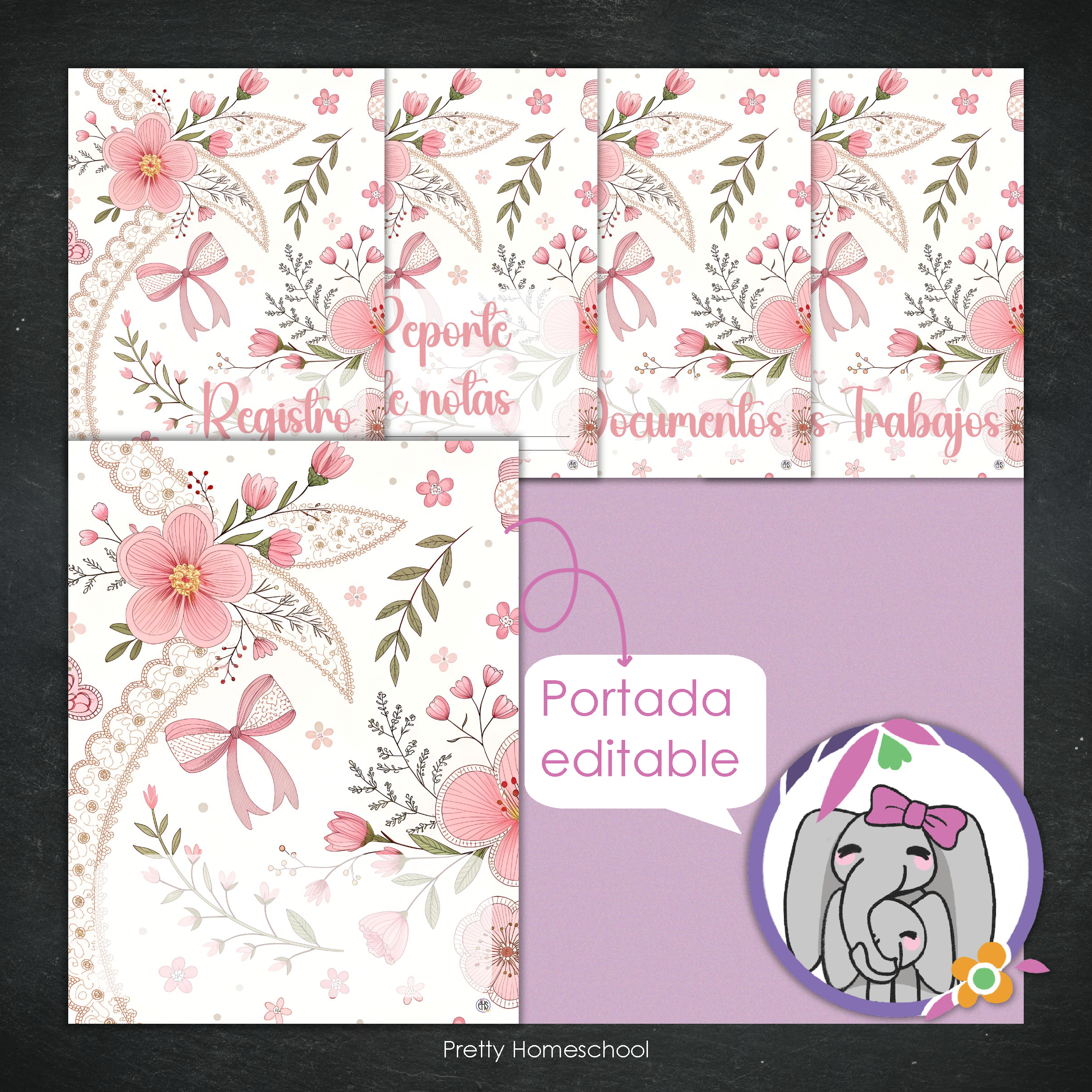 Portafolio Homeschooler 2025–2026 – Coquette (Digital SOLAMENTE)