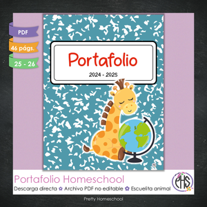 Portafolio Homeschooler 2025–2026 – Escuelita animal (Digital SOLAMENTE)