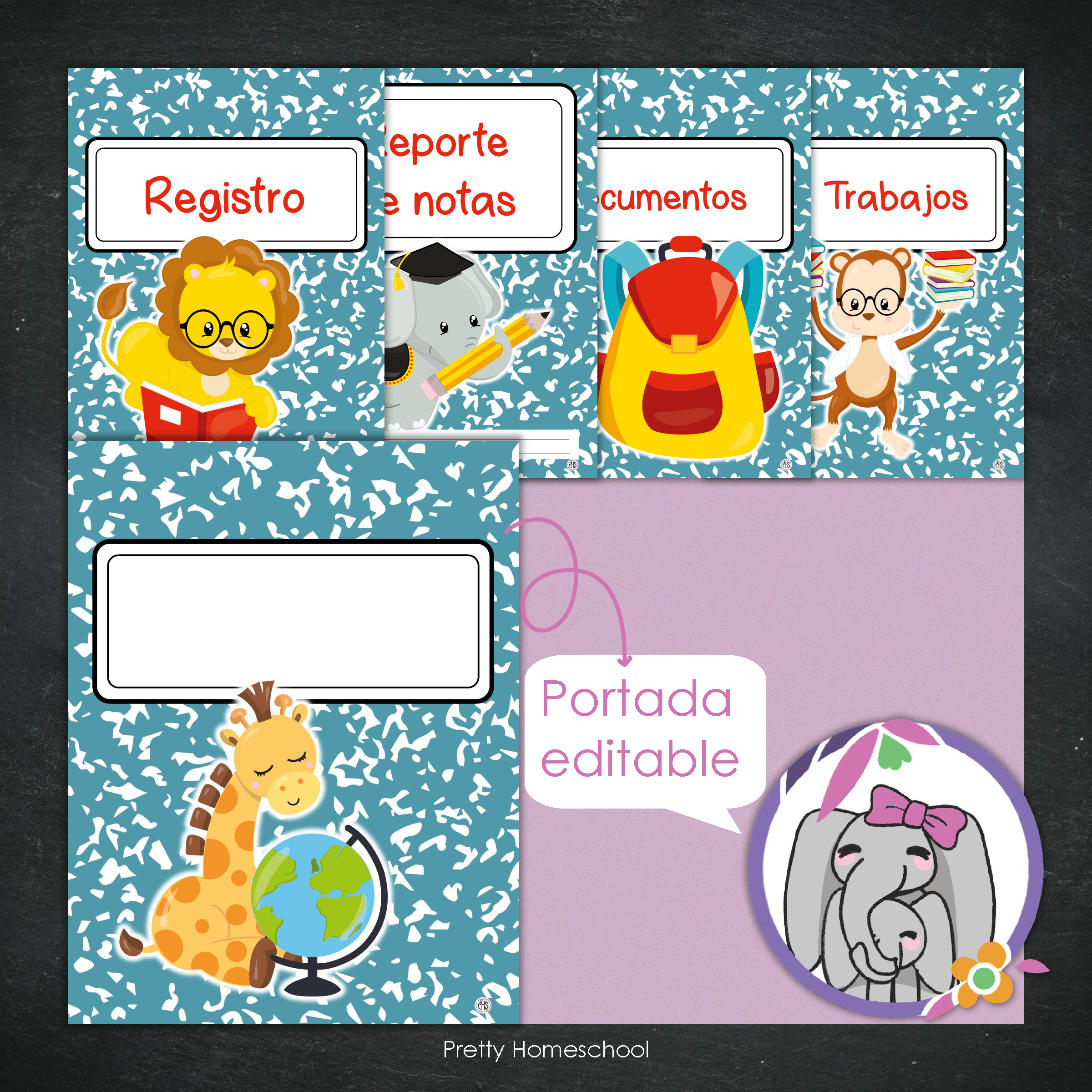 Portafolio Homeschooler 2025–2026 – Escuelita animal (Digital SOLAMENTE)