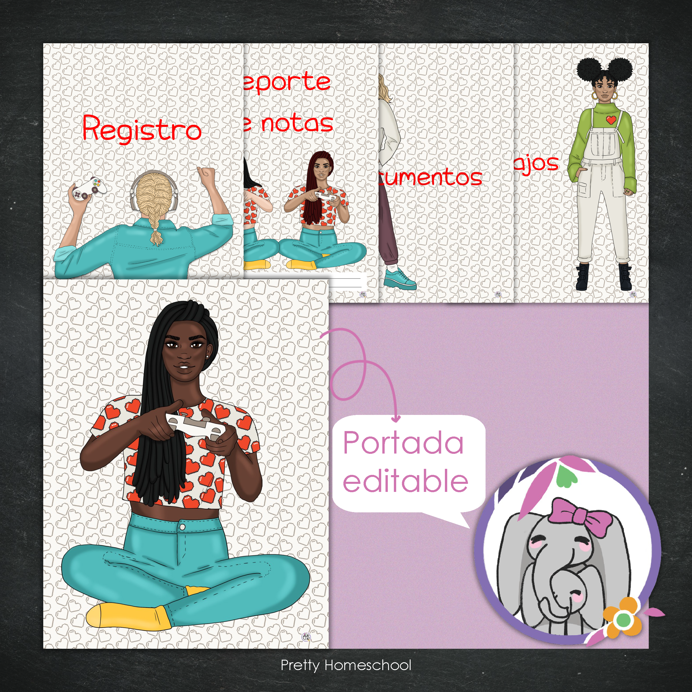 Portafolio Homeschooler 2025–2026 – Gamer Girl (Digital SOLAMENTE)