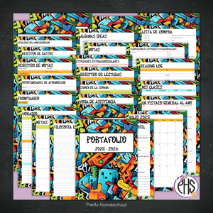 Portafolio Homeschooler 2025–2026 – Graffiti (Digital SOLAMENTE)