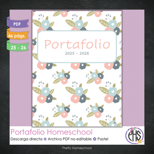Portafolio Homeschooler 2025–2026 – Pastel (Digital SOLAMENTE)