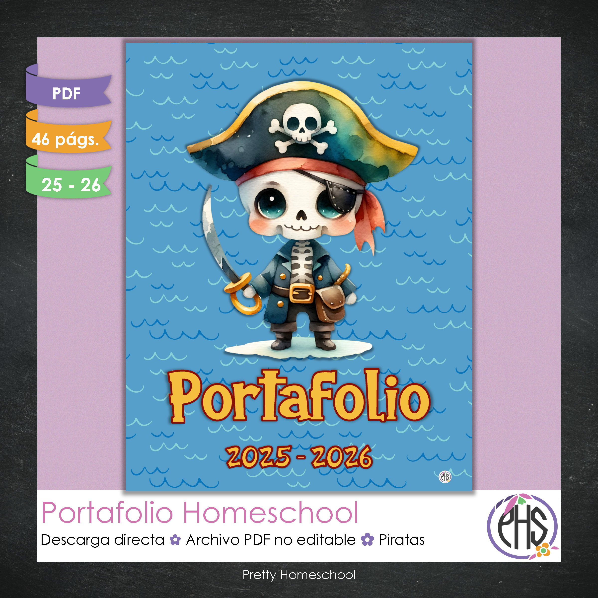 Portafolio Homeschooler 2025–2026 – Piratas (Digital SOLAMENTE)