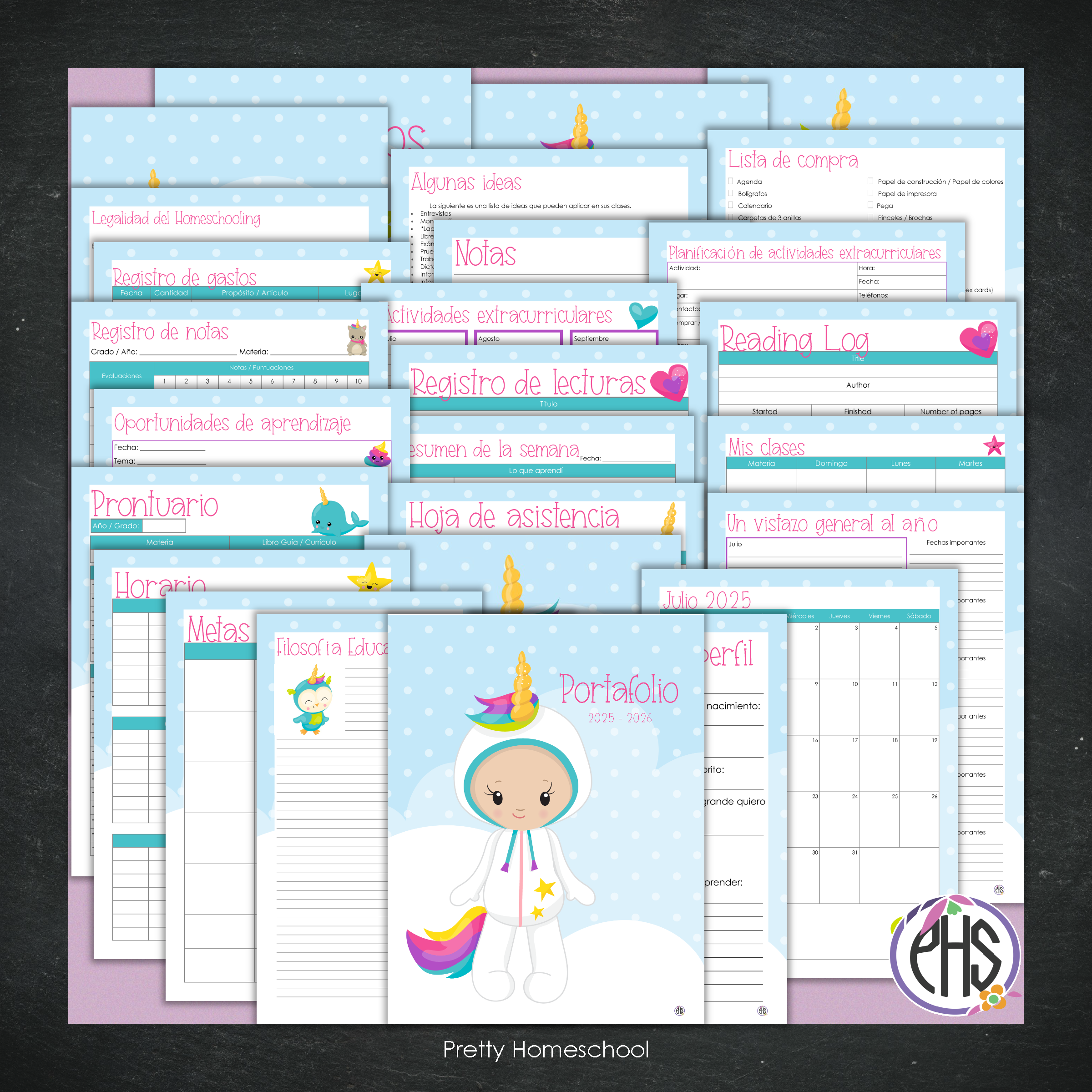 Portafolio Homeschooler 2025–2026 – Quiero ser unicornio (Digital SOLAMENTE)