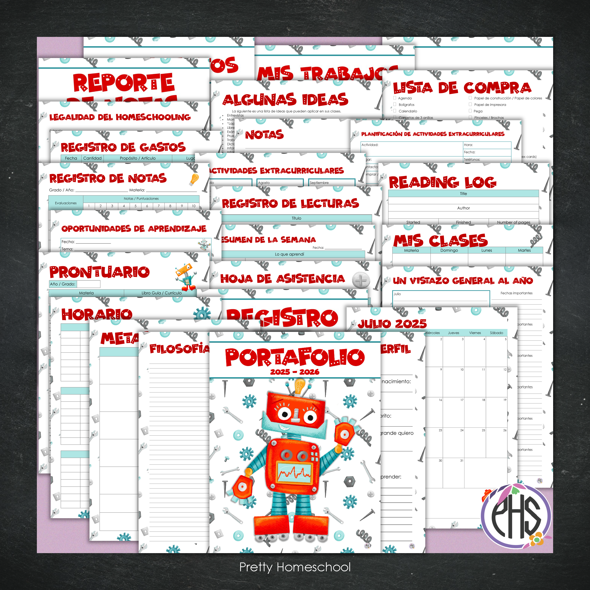 Portafolio Homeschooler 2025–2026 – Robots (Digital SOLAMENTE)