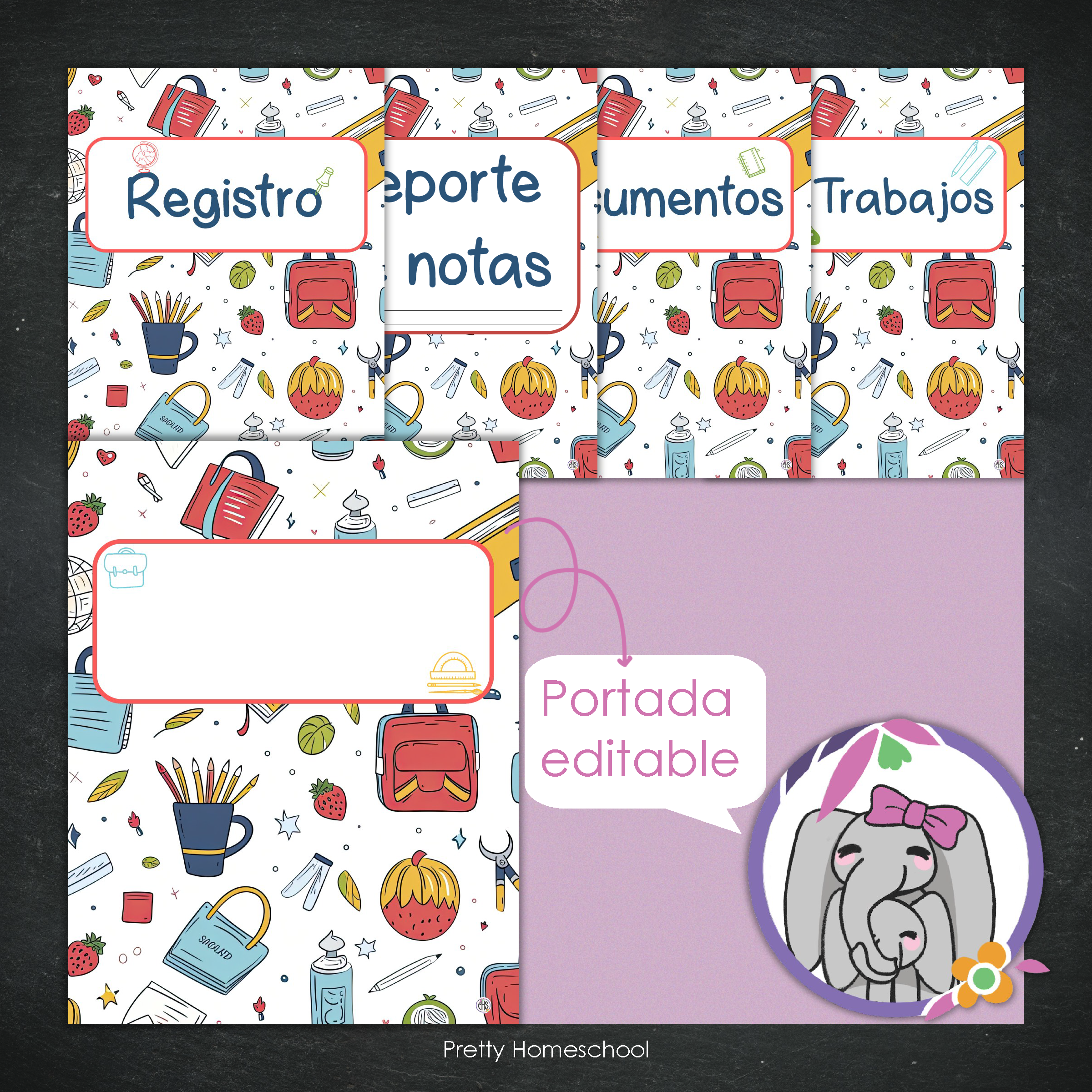 Portafolio Homeschooler 2025–2026 – School Pattern (Digital SOLAMENTE)