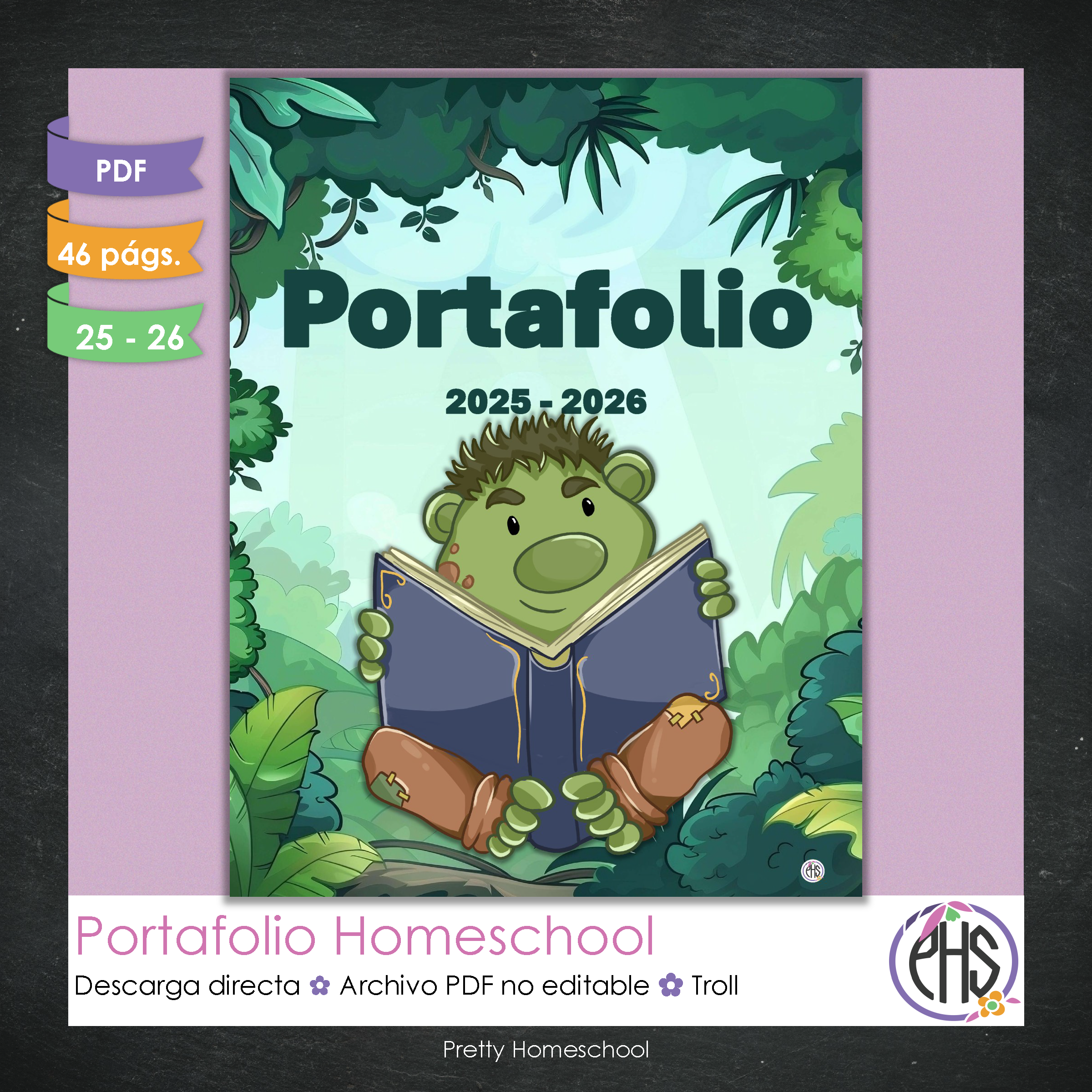 Portafolio Homeschooler 2025–2026 – Trolls (Digital SOLAMENTE)