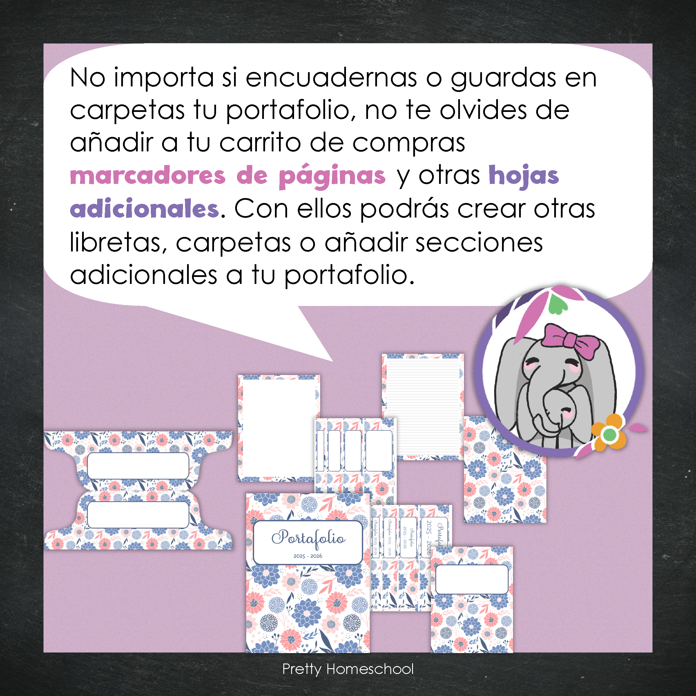 Portafolio Homeschooler 2025 – 2026 - Blue Flower - Impreso