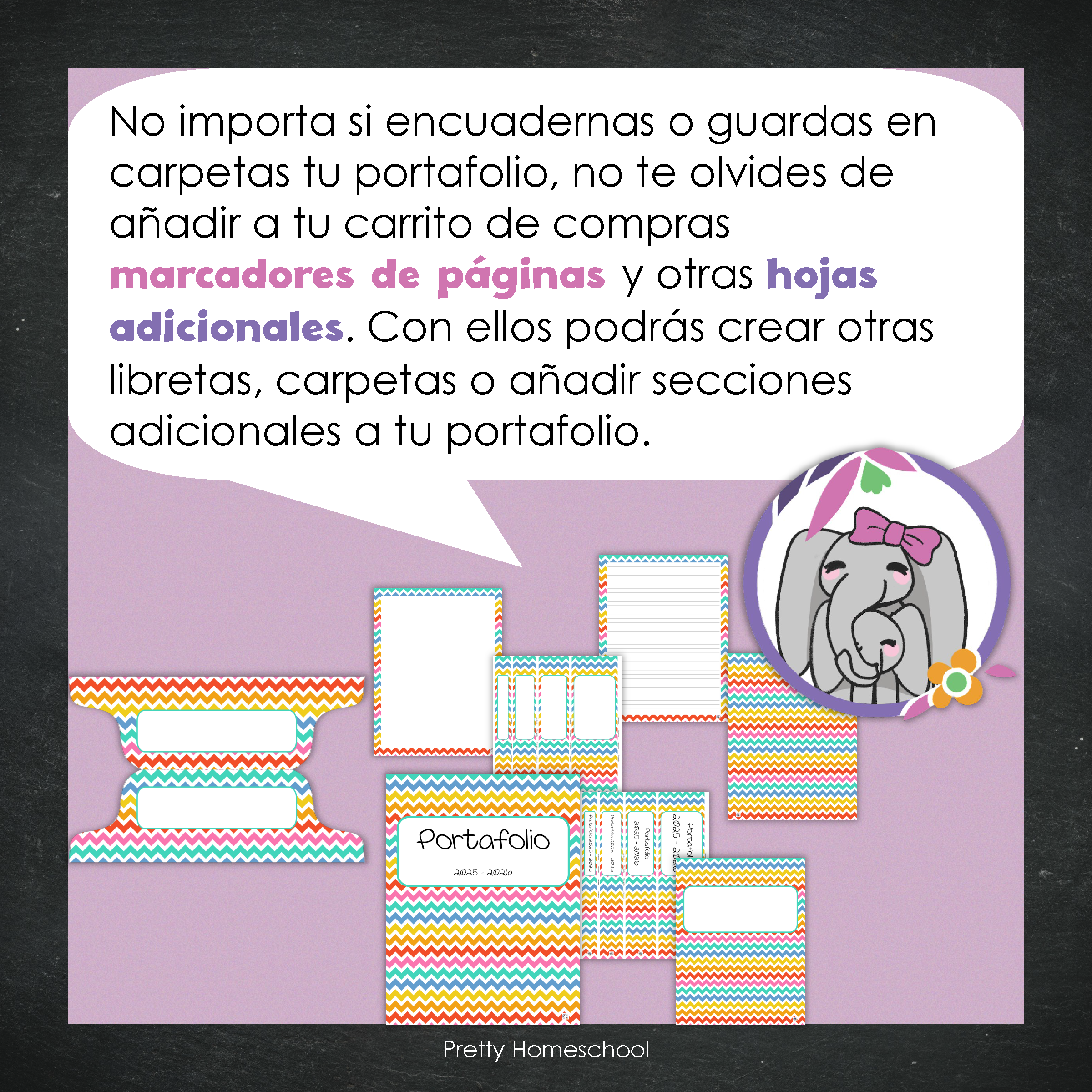 Portafolio Homeschooler 2025–2026 – Chevron (Digital SOLAMENTE)