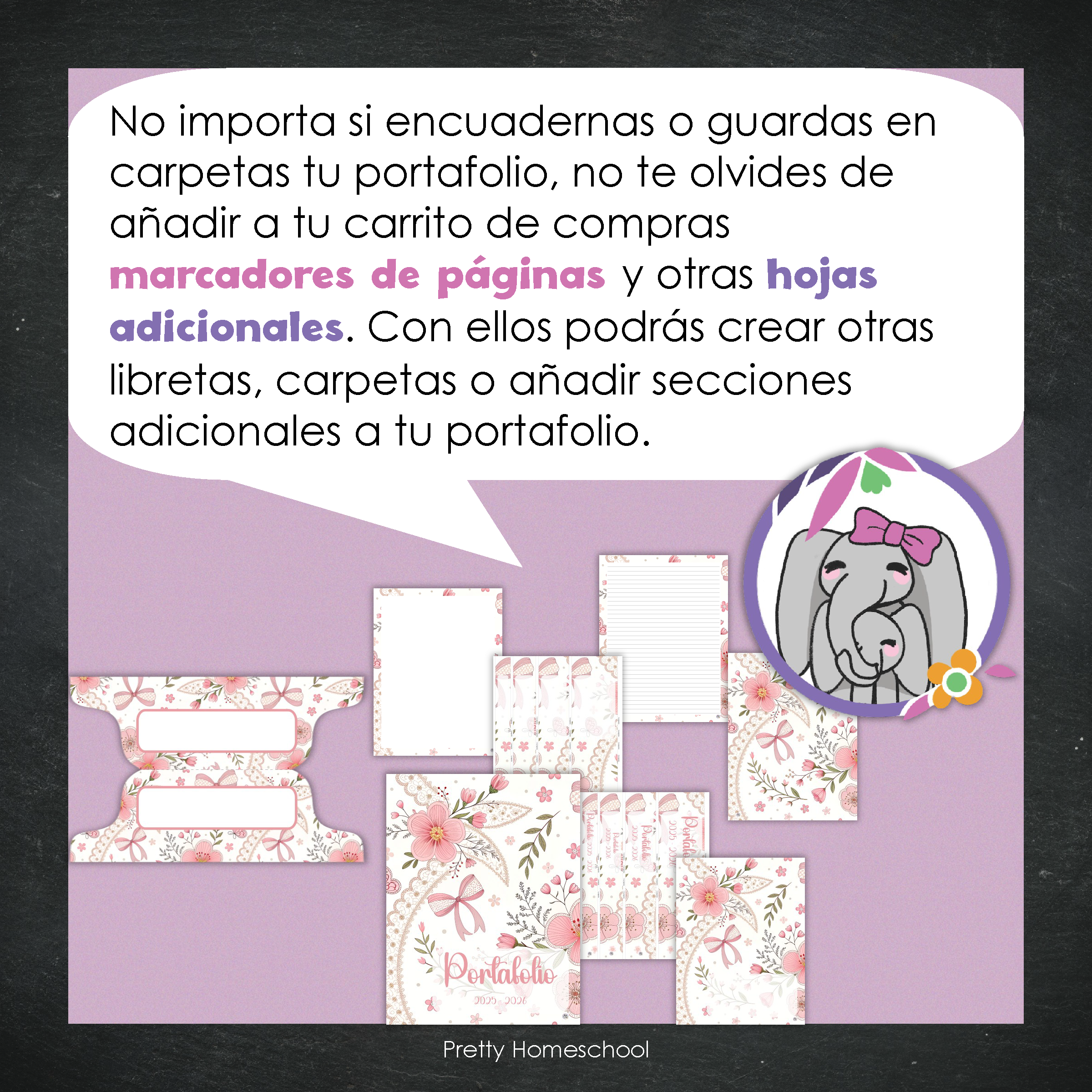 Portafolio Homeschooler 2025–2026 – Coquette (Digital SOLAMENTE)