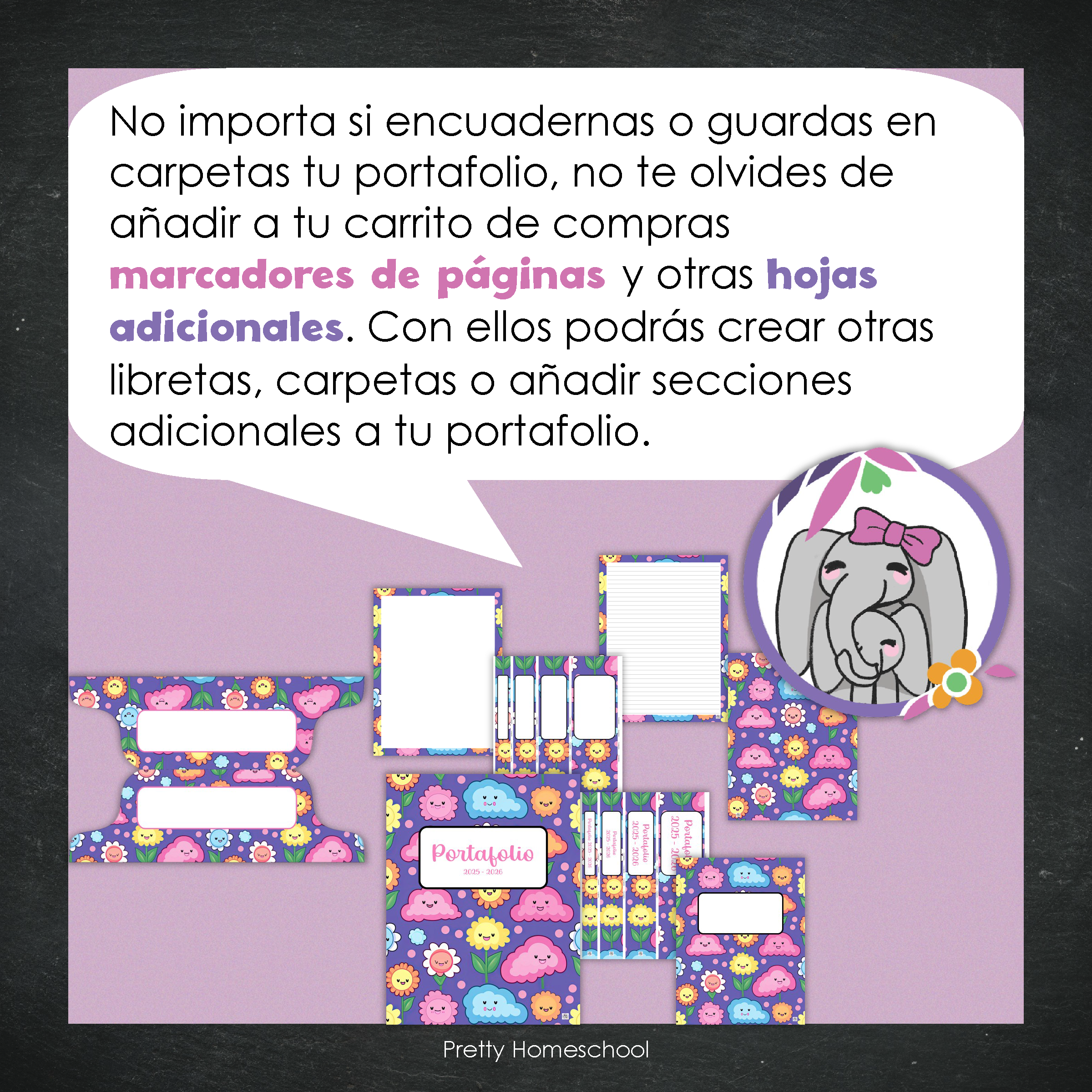 Portafolio Homeschooler 2025–2026 – Happy Flowers (Digital SOLAMENTE)