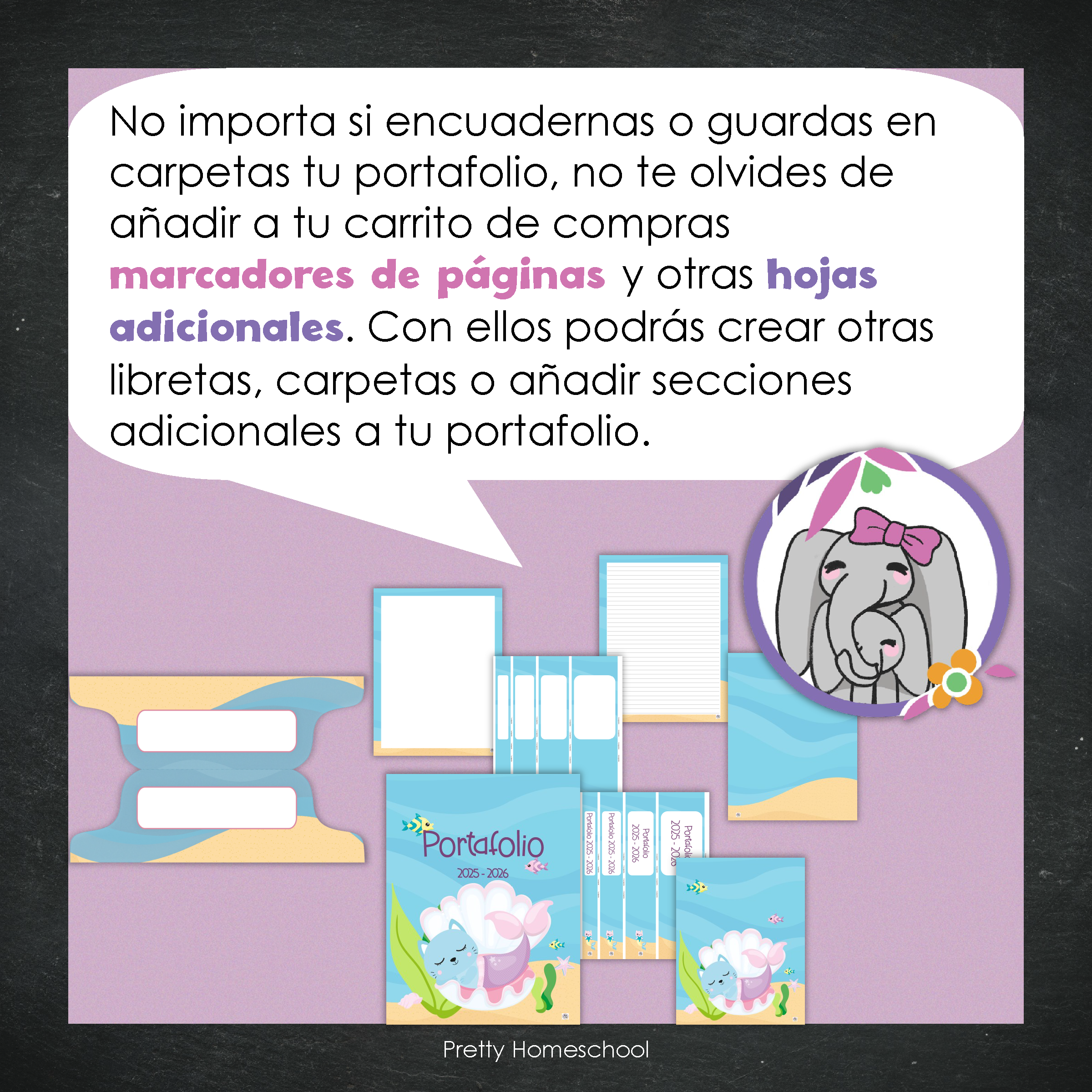 Portafolio Homeschooler 2025–2026 – Mermaid Cats (Digital SOLAMENTE)