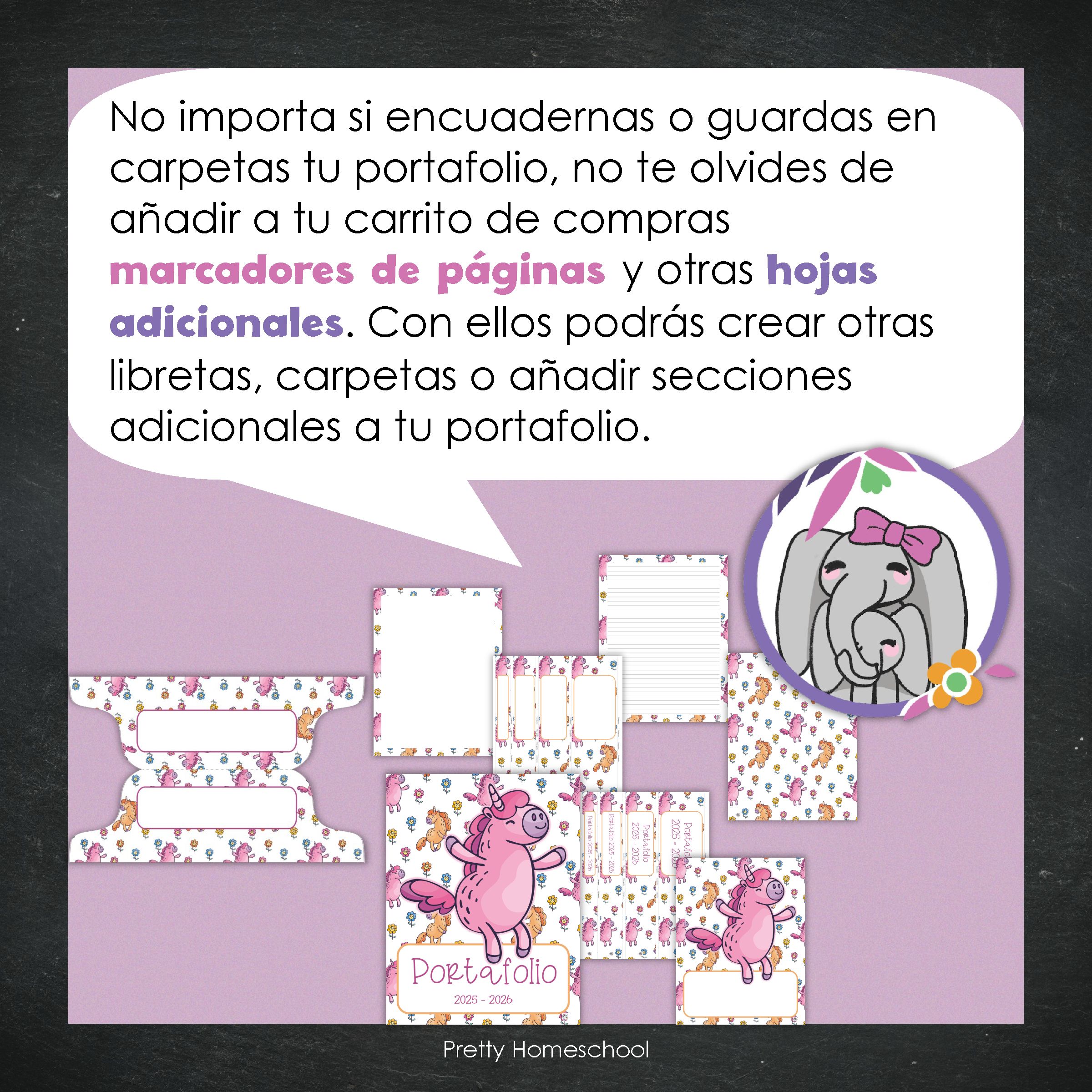 Portafolio Homeschooler 2025–2026 – Unicornios (Digital SOLAMENTE)