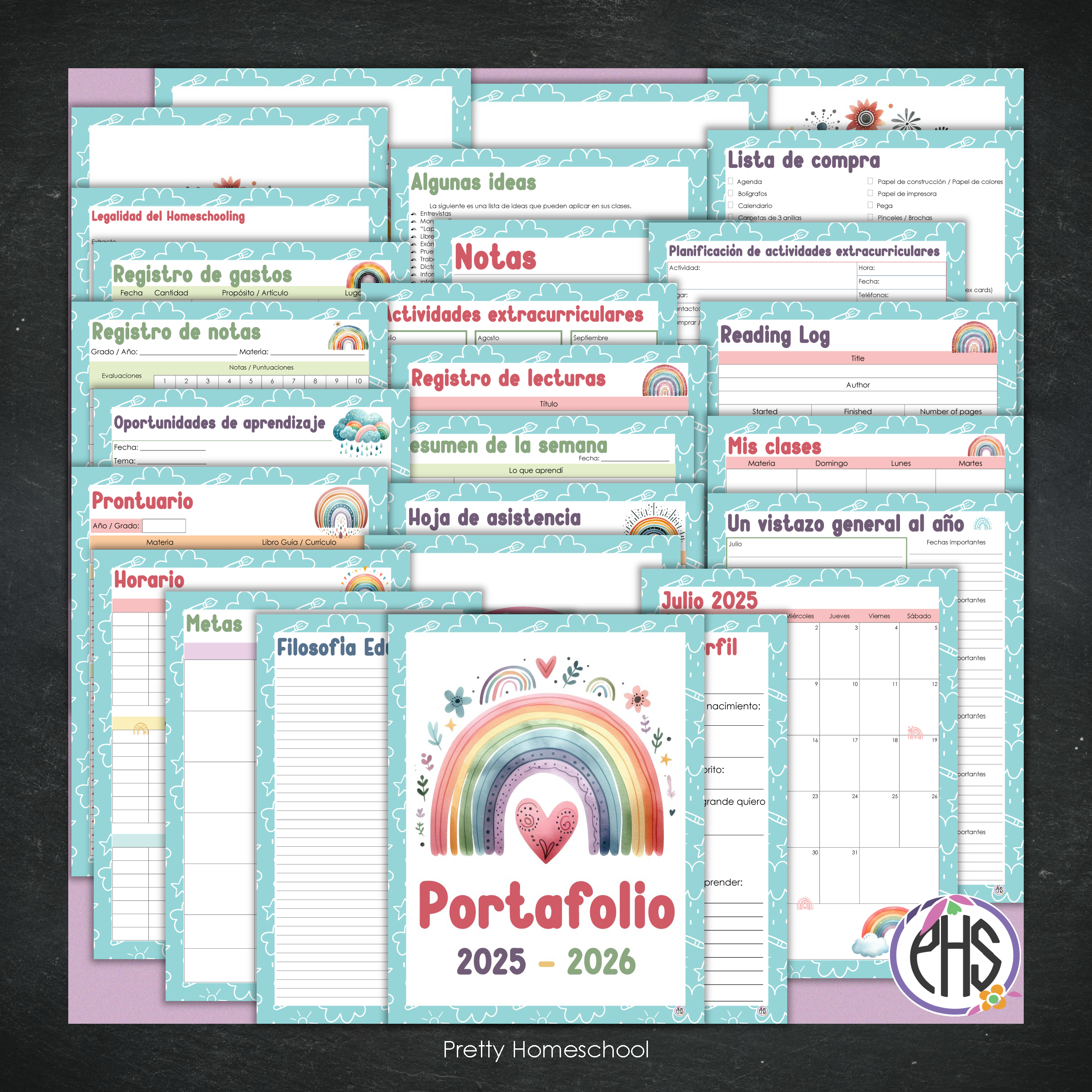 Portafolio Homeschooler 2025 – 2026 - Arcoiris  - Impreso