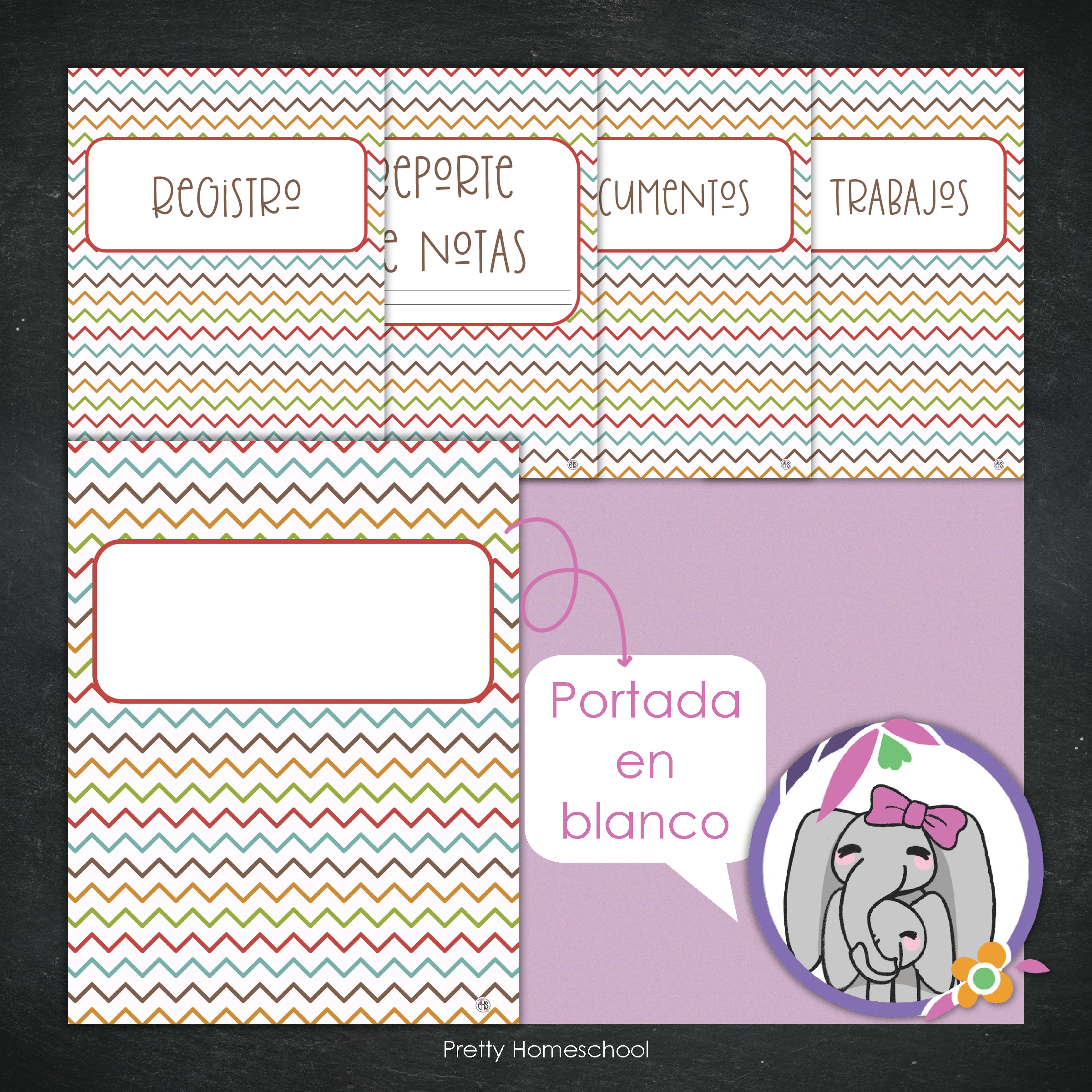 Portafolio Homeschooler 2025 – 2026 - Chevron  - Impreso