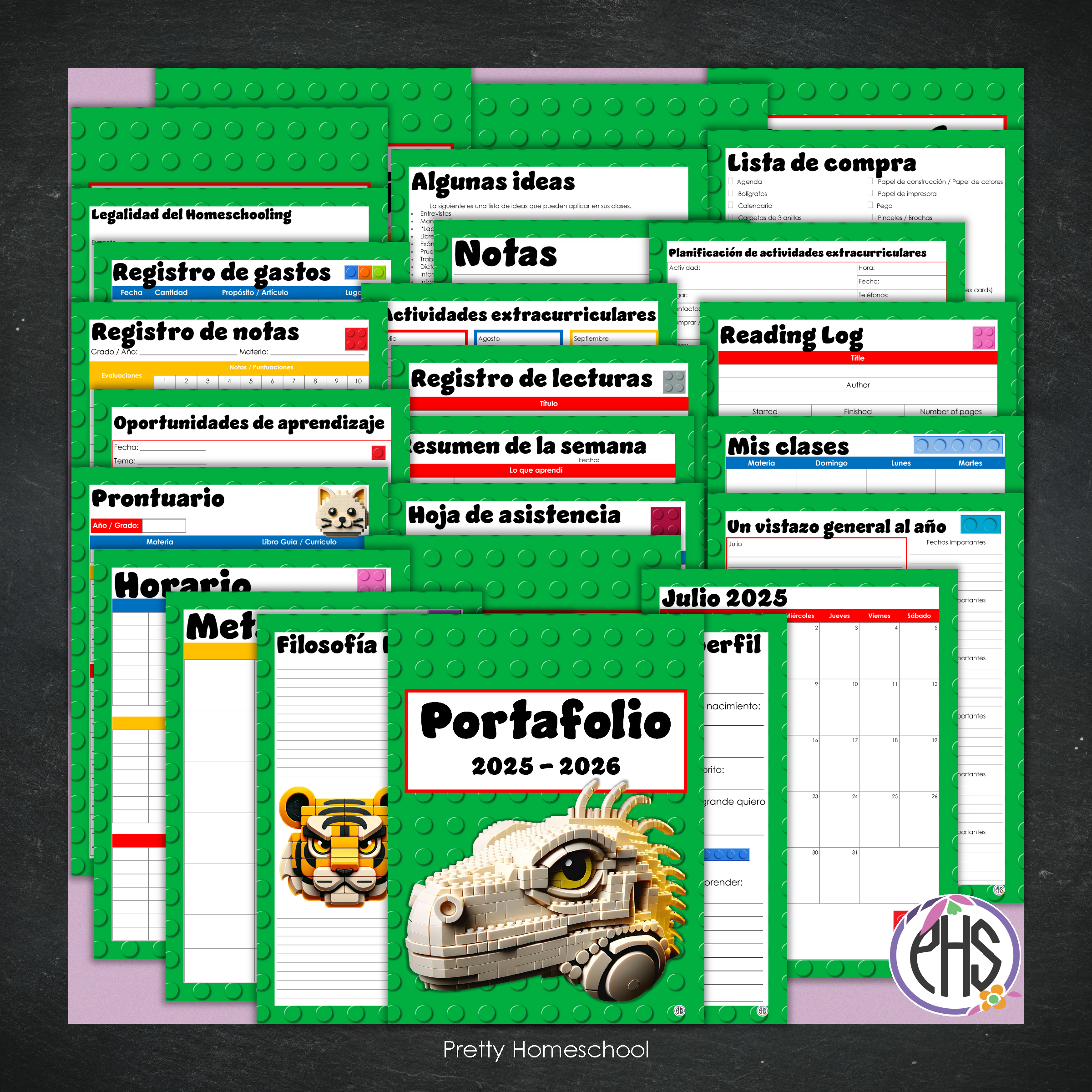 Portafolio Homeschooler 2025 – 2026 - Bricks - Impreso