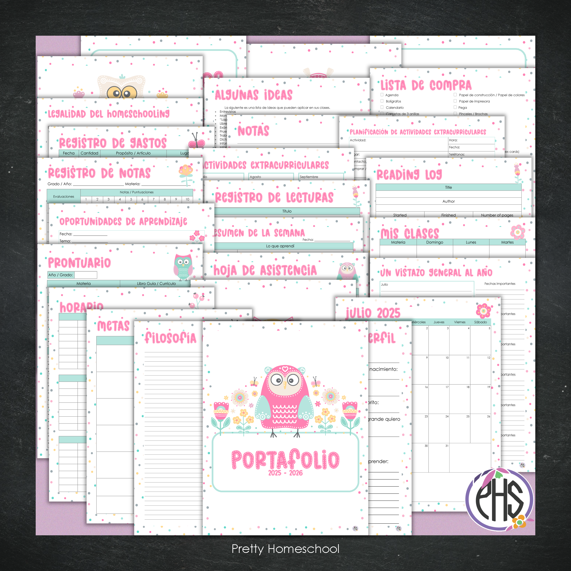 Portafolio Homeschooler 2025 – 2026 - Buhos y Flores - Impreso