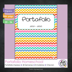 Portafolio Homeschooler 2025 – 2026 - Chevron - Impreso