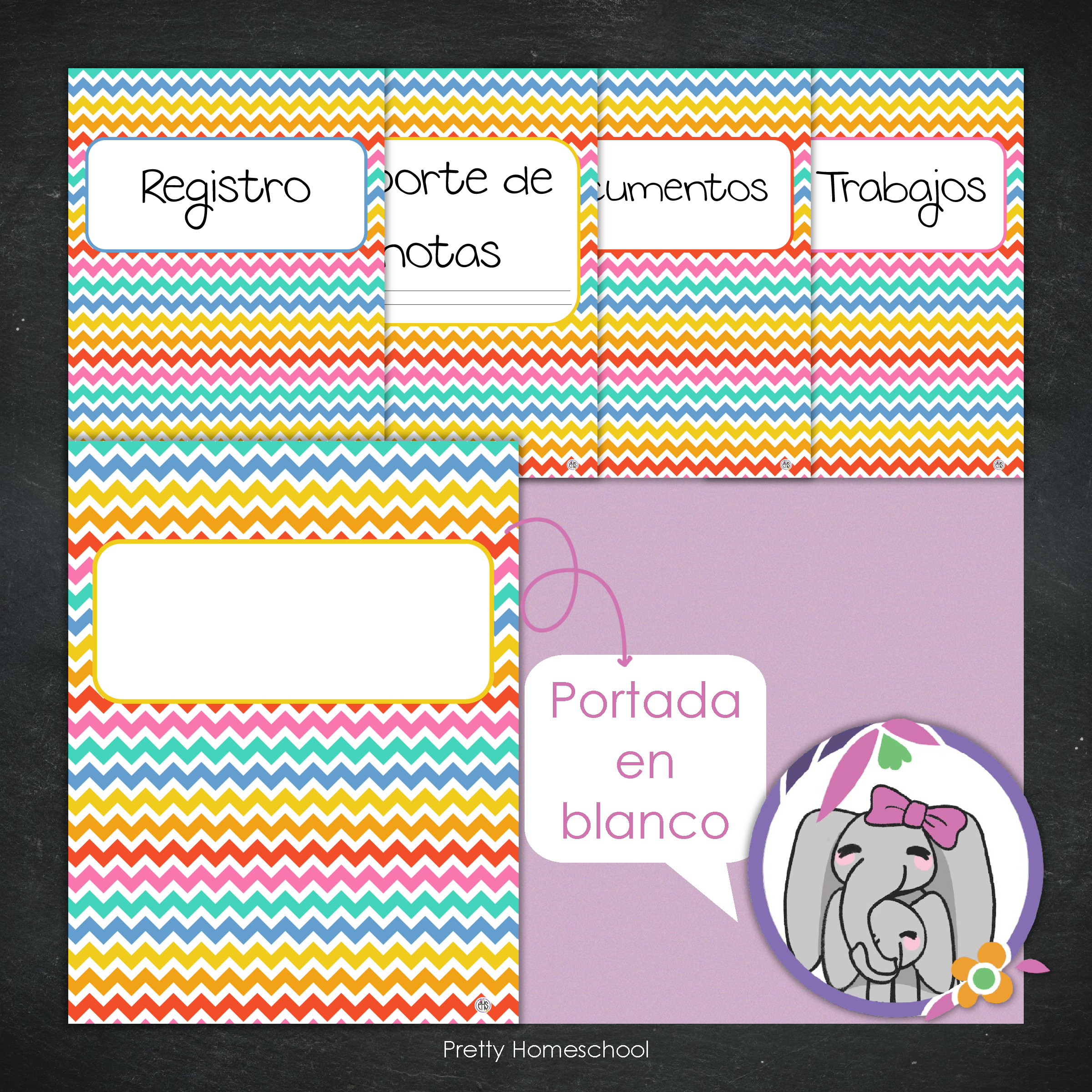 Portafolio Homeschooler 2025 – 2026 - Chevron - Impreso