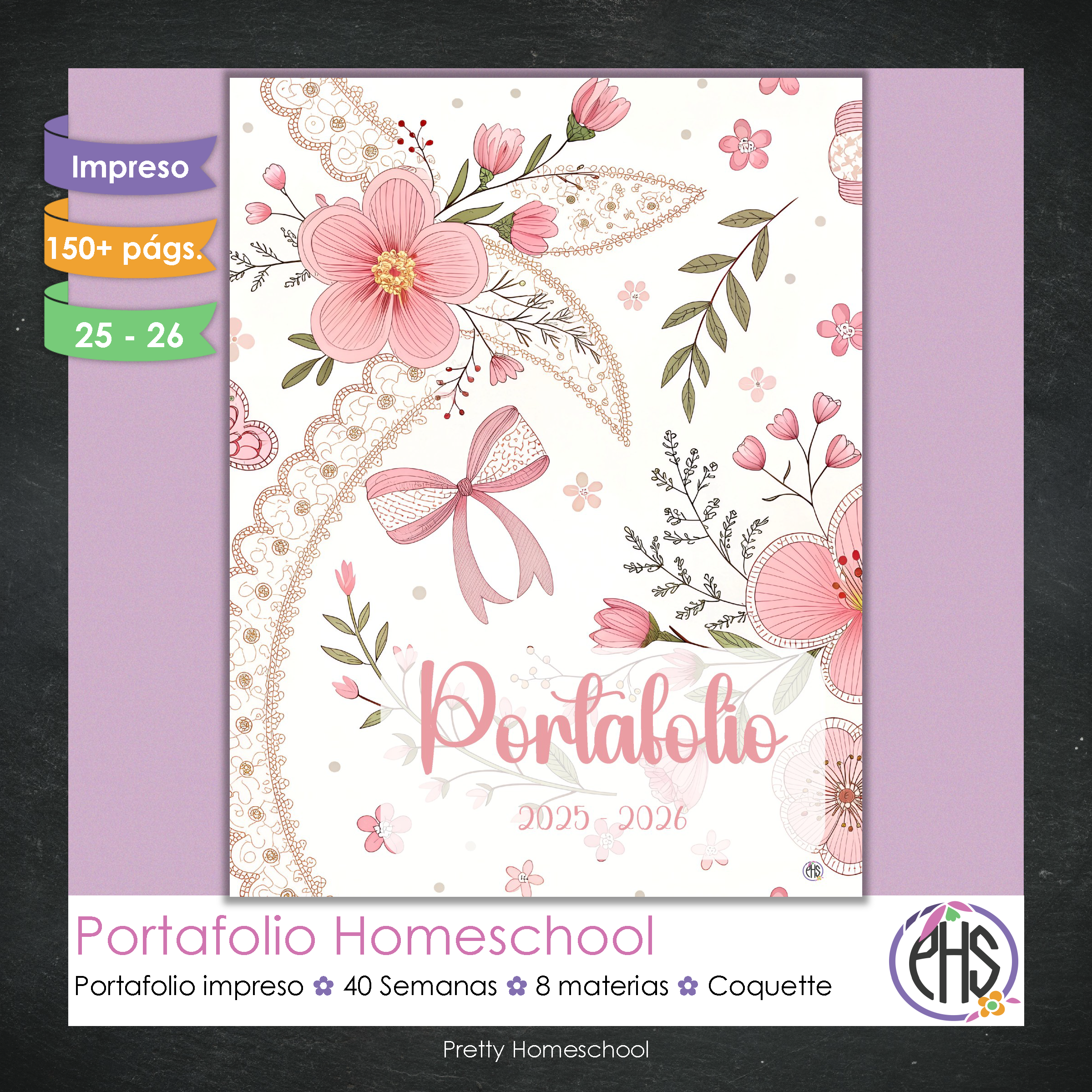 Portafolio Homeschooler 2025 – 2026 - Coquette - Impreso