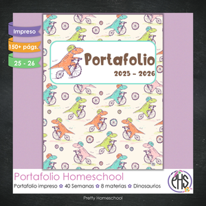 Portafolio Homeschooler 2025 – 2026 - Dinosaurios - Impreso