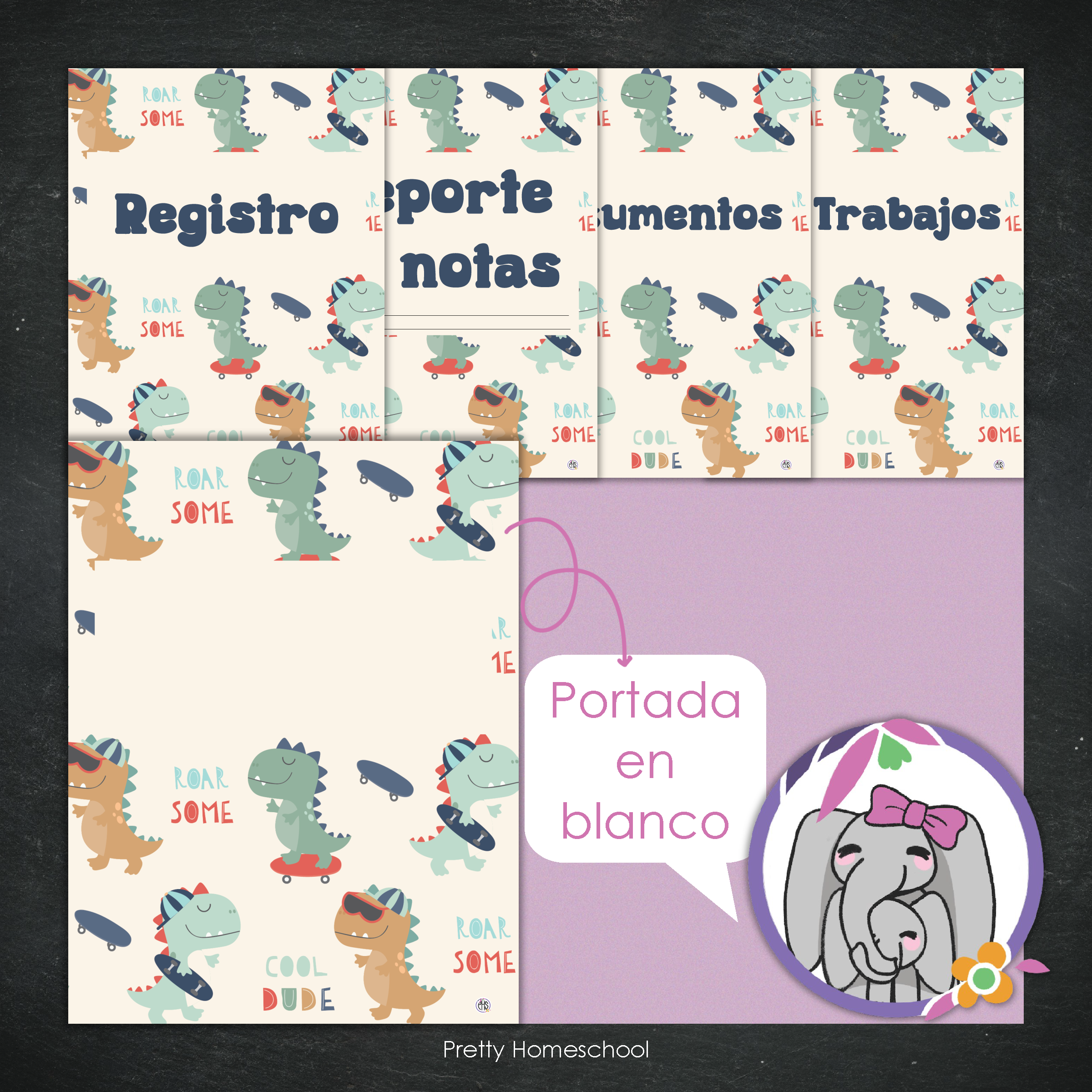 Portafolio Homeschooler 2025 – 2026 - Dinosaurios - Impreso
