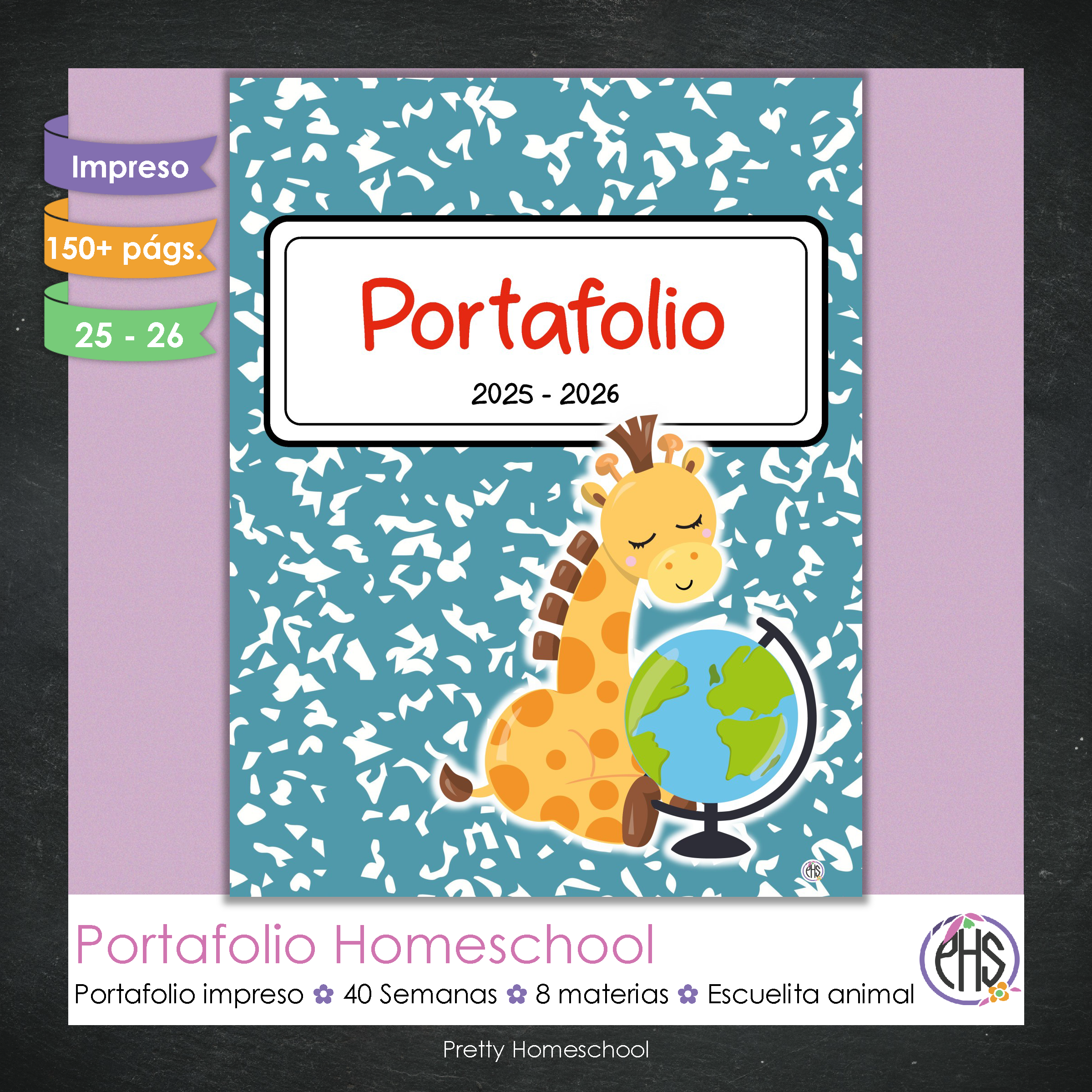 Portafolio Homeschooler 2025 – 2026 - Escuelita animal - Impreso