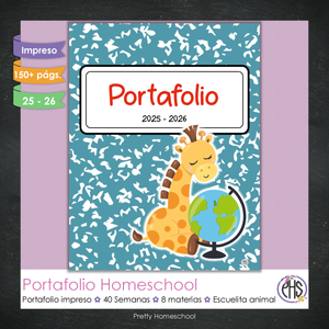 Portafolio Homeschooler 2025 – 2026 - Escuelita animal - Impreso